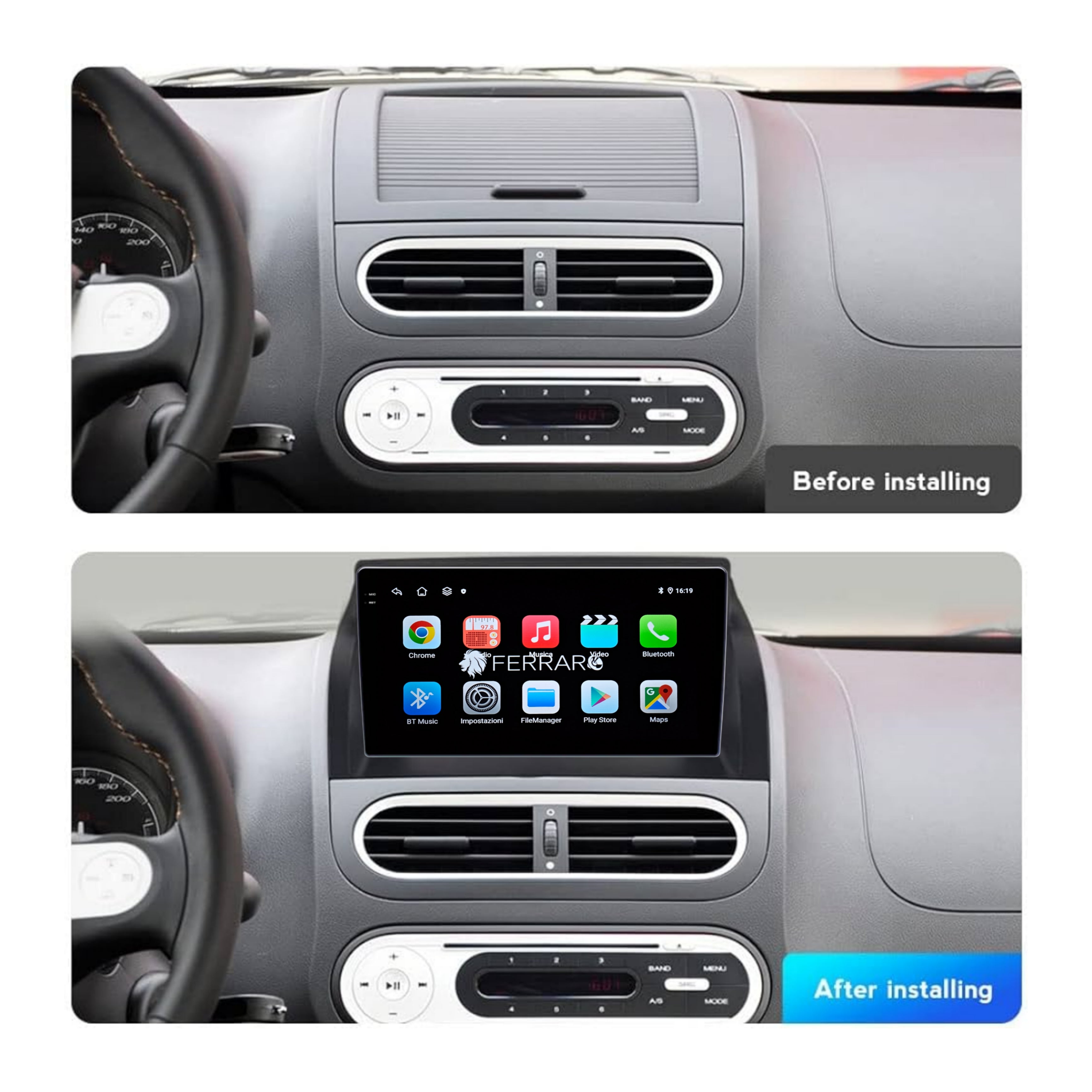 Autoradio per MG3 9" 2K | 2011-2017 | Android | Bluetooth | CarPlay | Android Auto | 12/256GB Ram