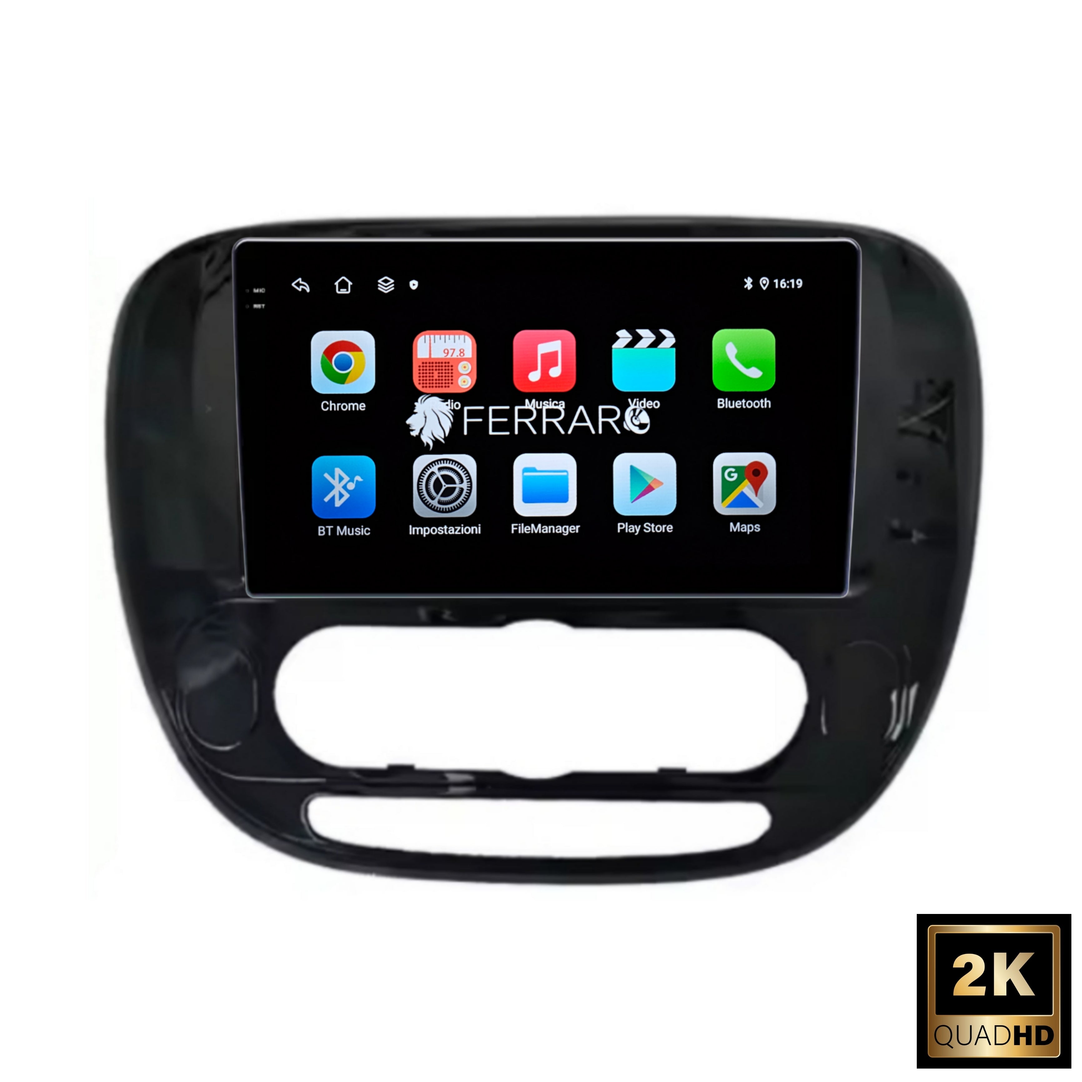 Autoradio per Kia Soul 2 PS 9" 2K | 2013-2019 | Android | Bluetooth | CarPlay | Android Auto | 12/256GB Ram