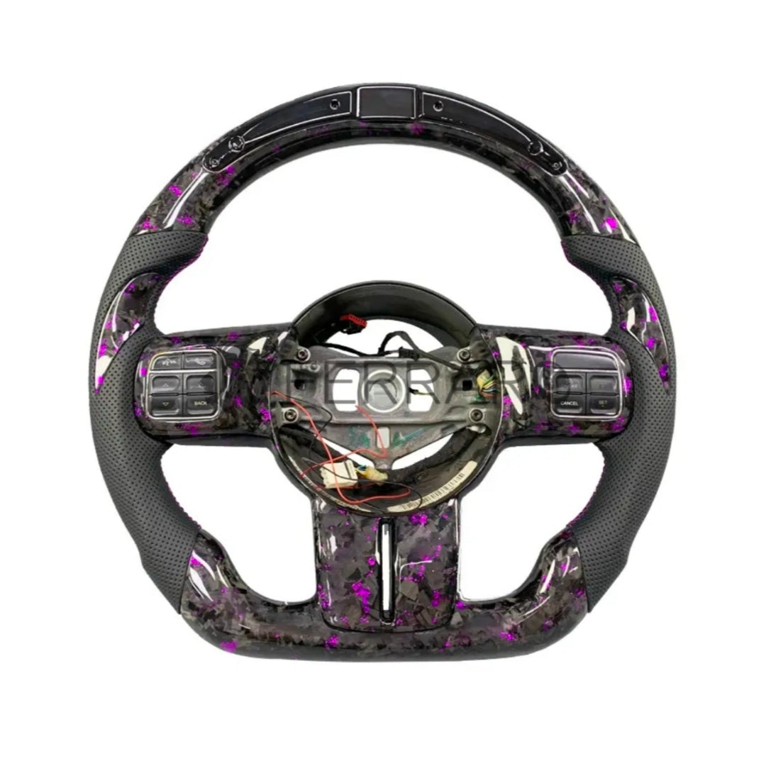 Volante Sportivo per Jeep Compass, Carbonio, Customizzato in Pelle