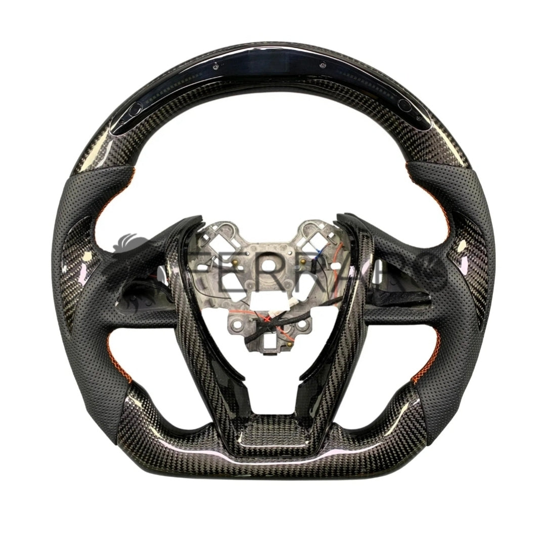 Volante Sportivo per Nissan Maxima, Carbonio, Customizzato in Pelle