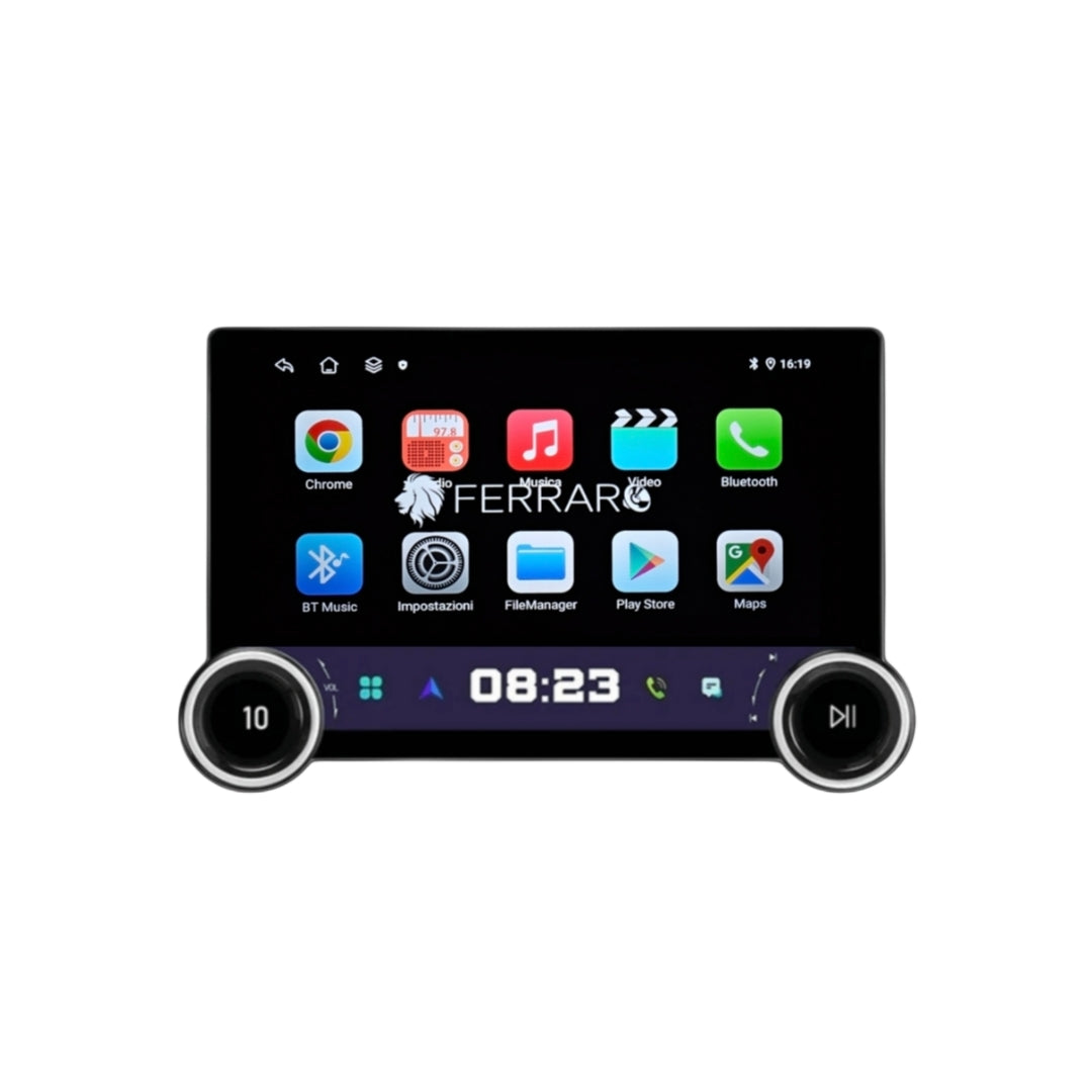 Autoradio Universale Fisso (Android) 2Din 11.8" Pollici 2K, Bluetooth, CarPlay, Android Auto, 4/64GB Ram