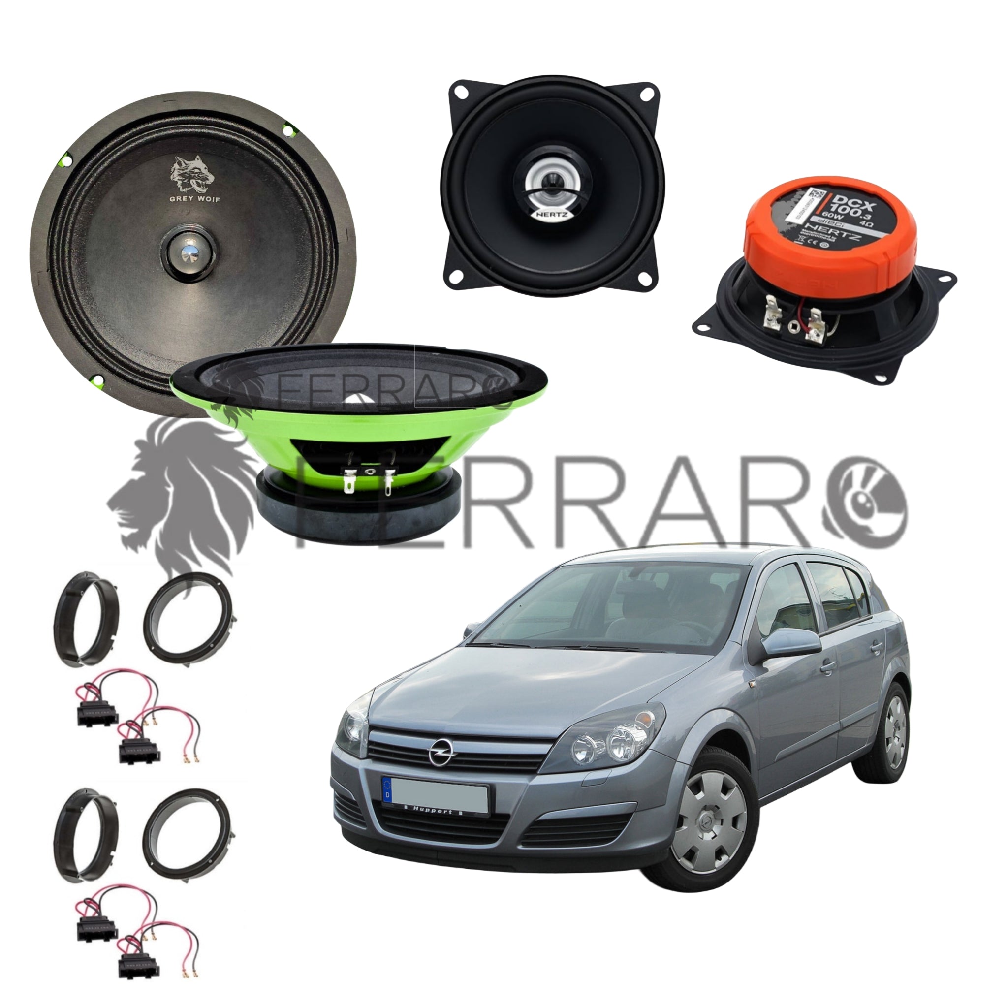 FerraroStore Kit 4 Casse | PV165.3 | DCX 100.3 | Ant/Post | Opel Astra H