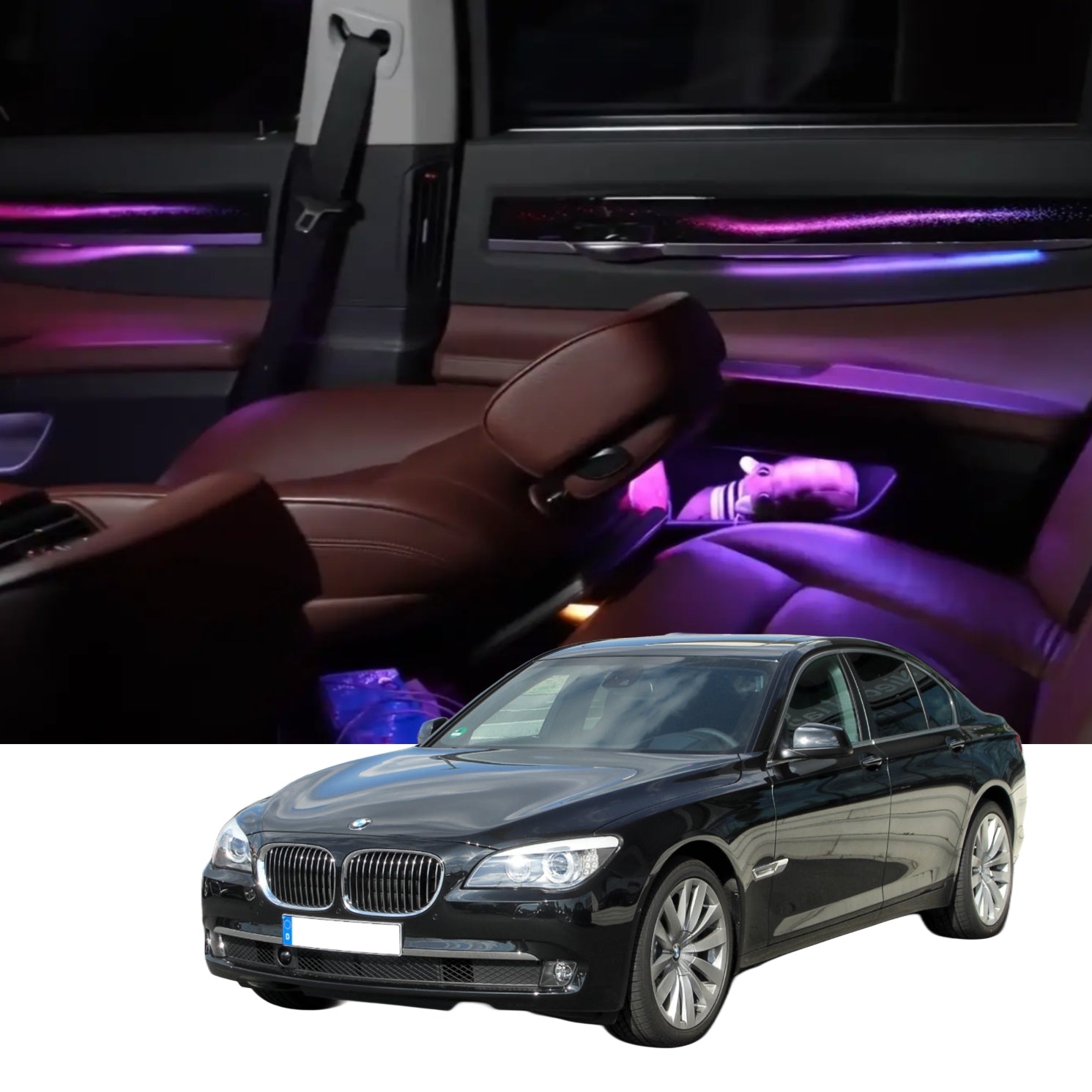 Ambient Light per BMW Serie 7 F01, F02 (2009-2014), 64 Colori RGB