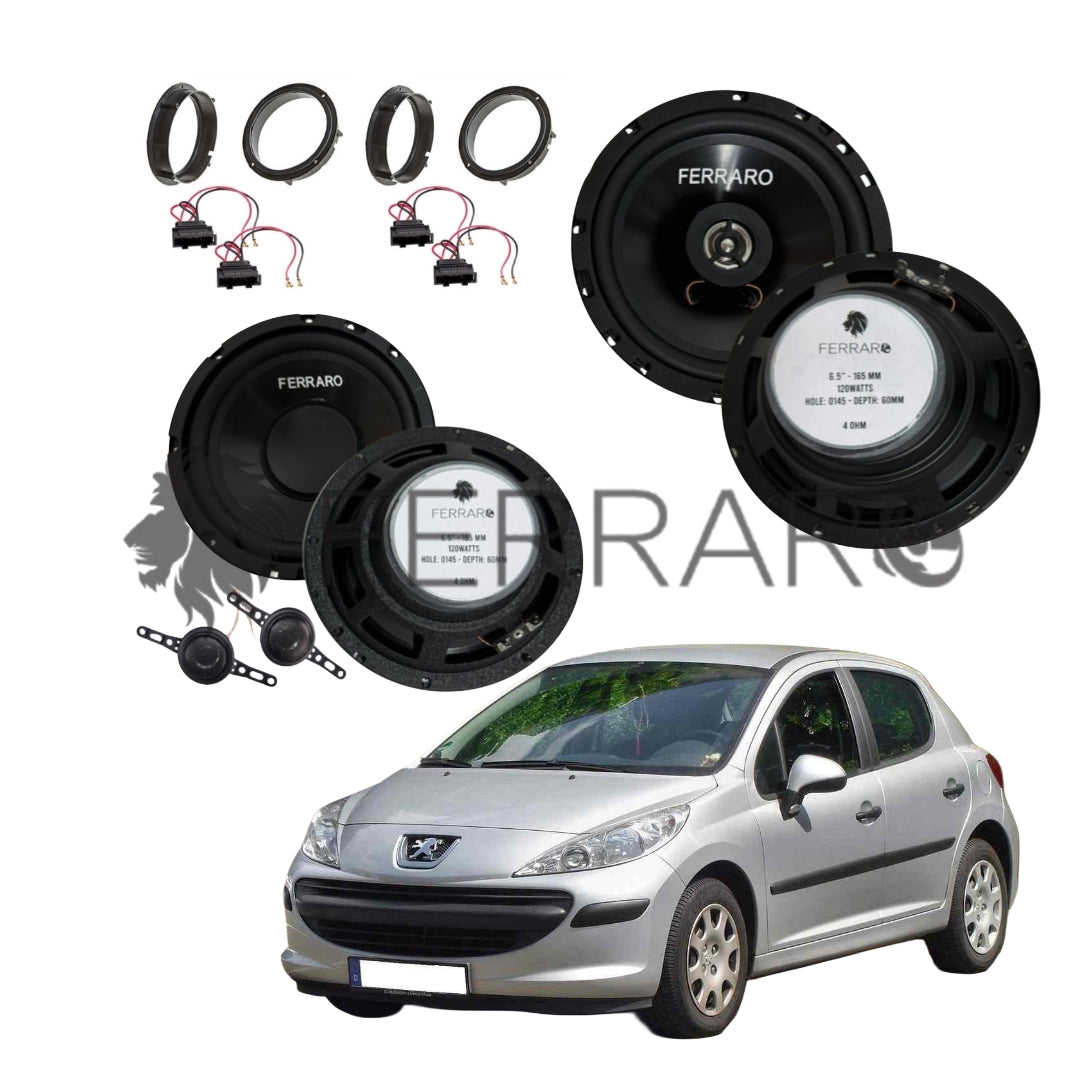 FerraroStore Kit 6 Altoparlanti | ASK-165.2 | ASC-652PC | Ant/Post | Peugeot 207 dal 2006>