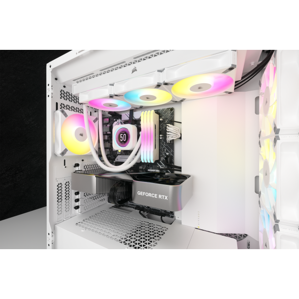 Corsair | CW-9060077-WW, Kit di raffreddamento a liquido 12 cm, Bianco