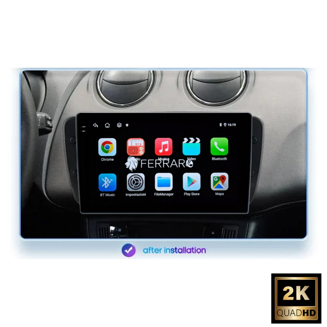 Autoradio per Seat Ibiza 6 9" 2K | 2009-2013 | Android | Bluetooth | CarPlay | Android Auto | 12/256GB Ram