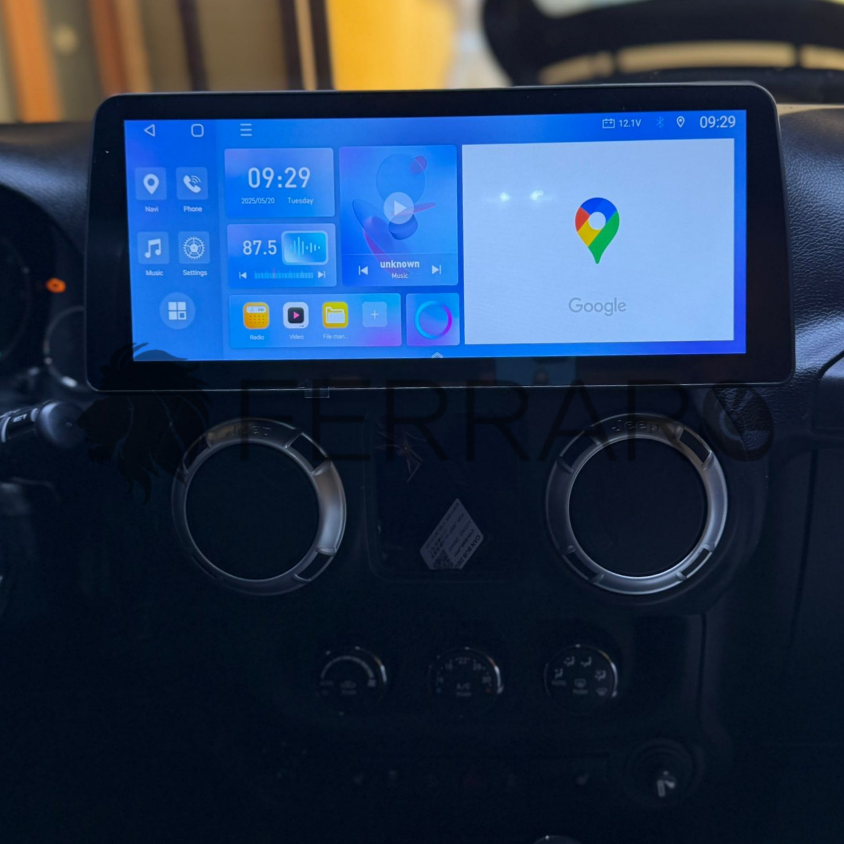 Autoradio per Jeep Wrangler 3 JK 12.3" | 2010-2018 | Android | Bluetooth | CarPlay | Android Auto | 4/64GB Ram