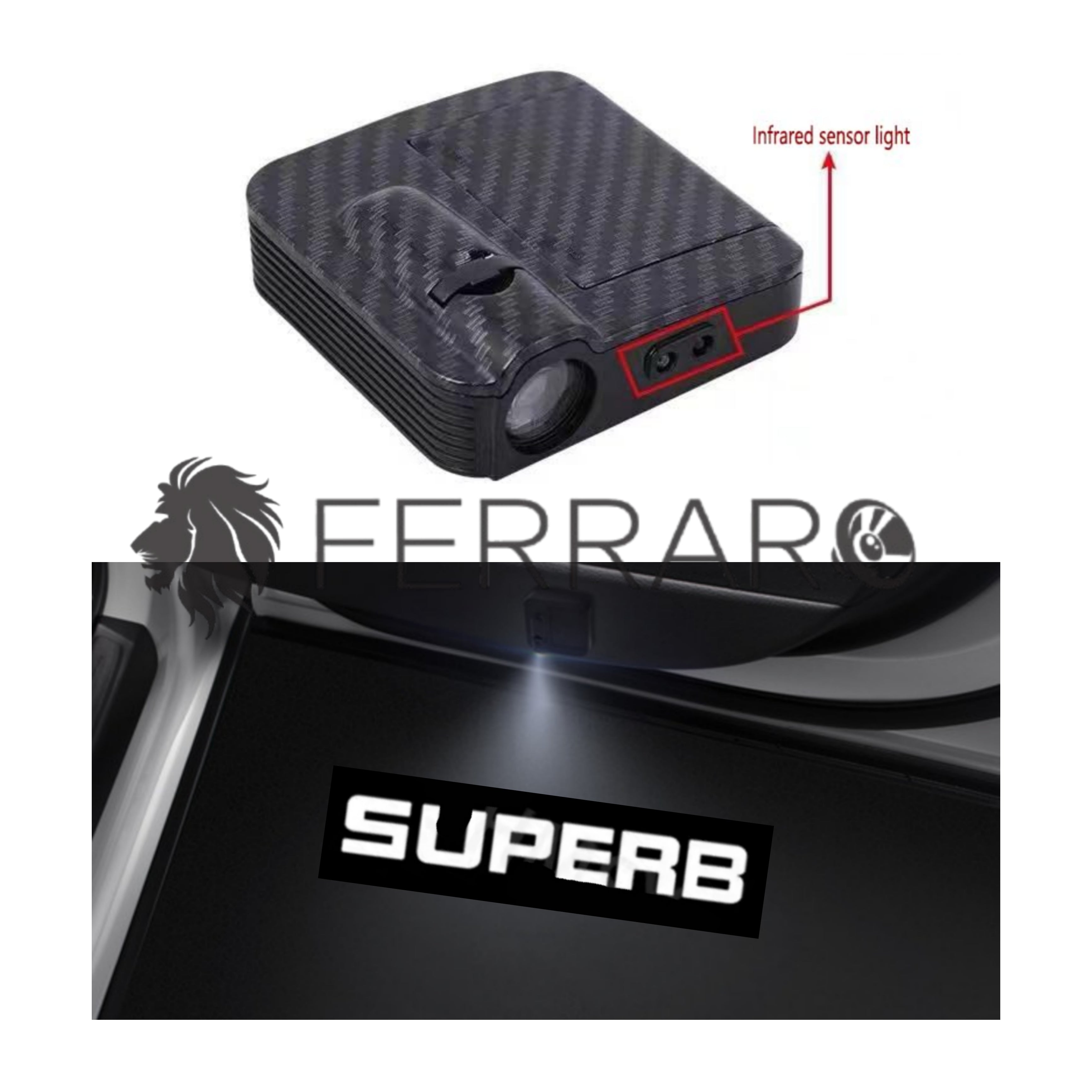 Luce Cortesia Superb | Universale | Adesivo | Batteria (NO INCL.)