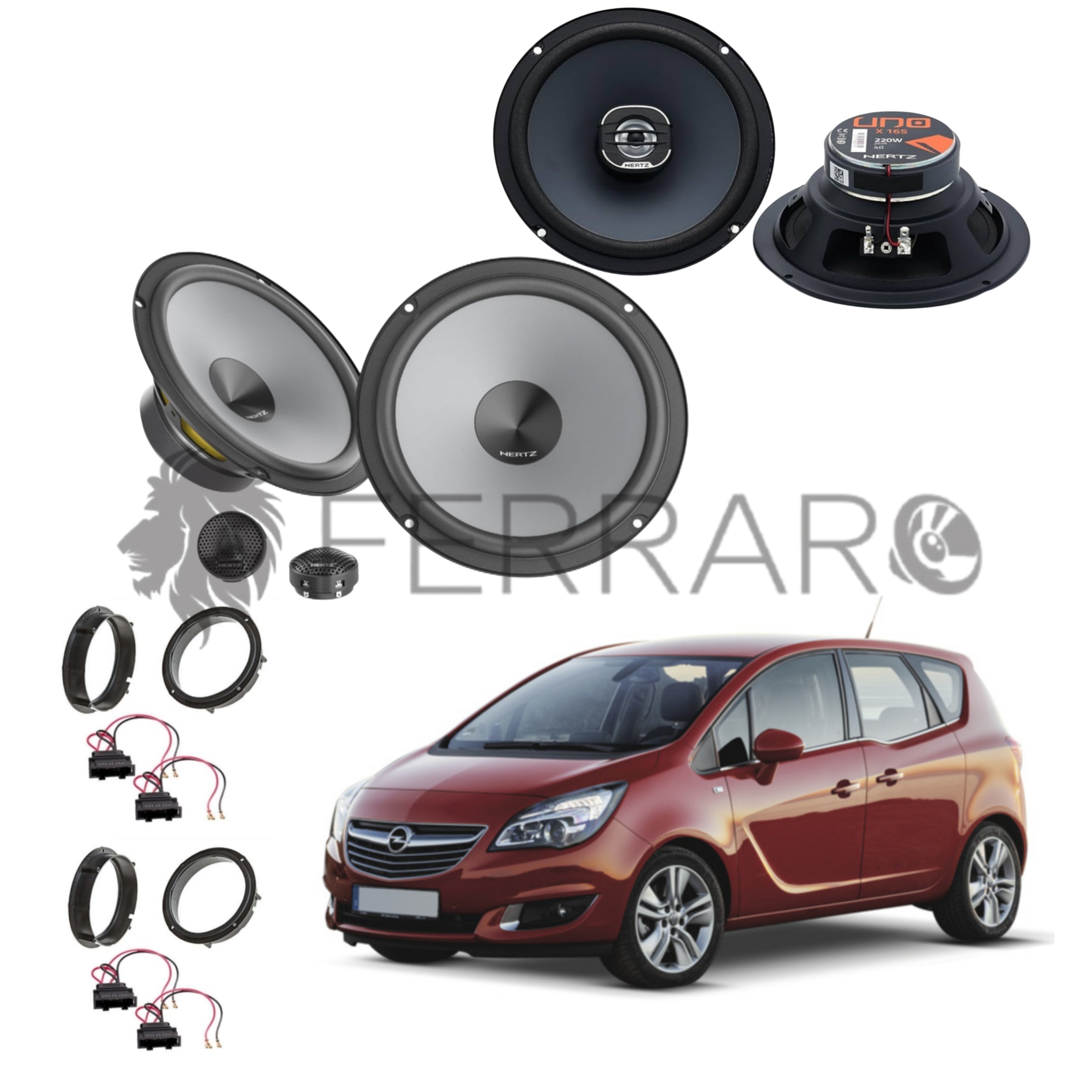 Hertz Kit 6 Casse | X 165 | K 165 | Ant/Post | Opel Meriva B (2010-2017)