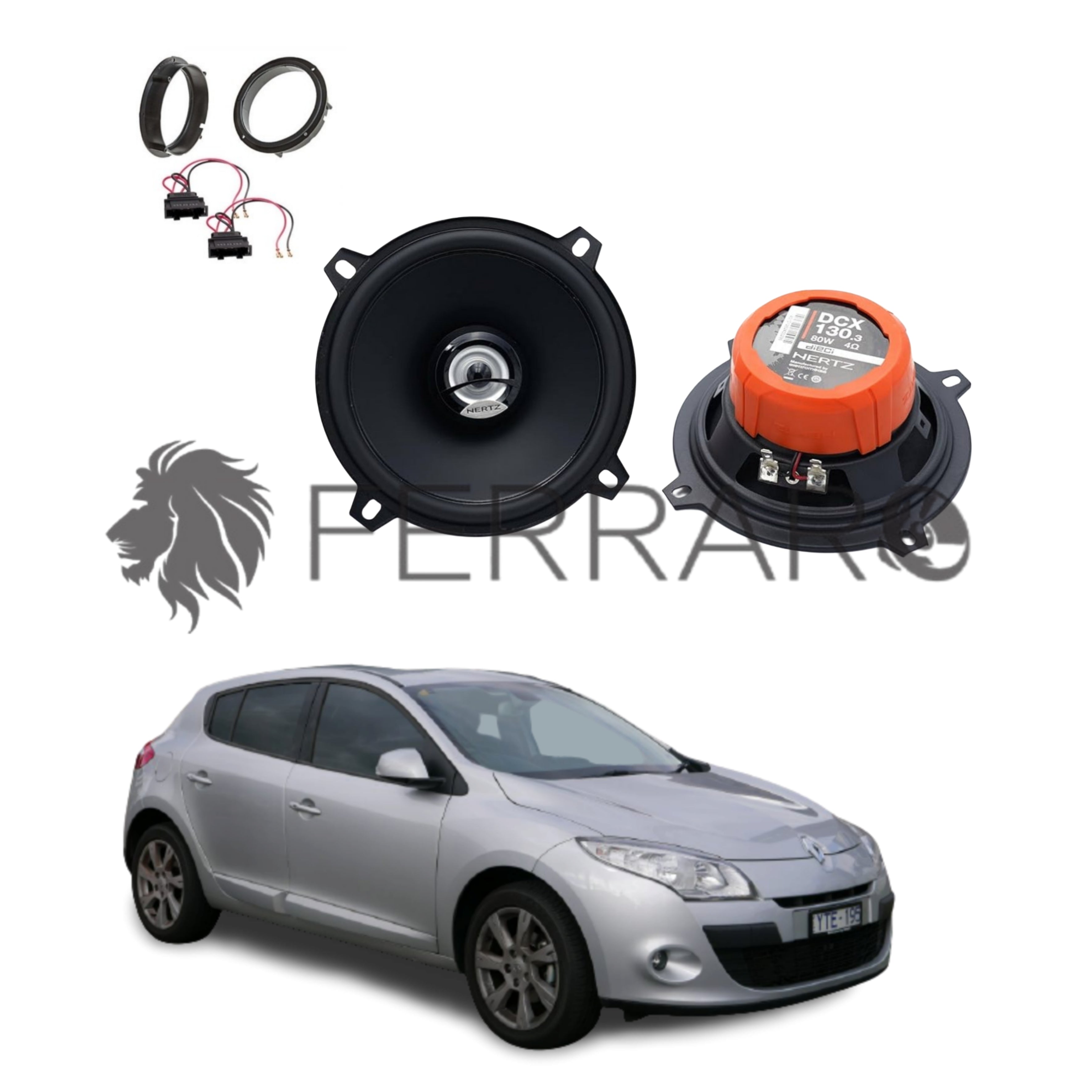 Hertz Kit 2 Casse | DCX 130.3 | Ant o Post | Renault Megane III (2008-2016)