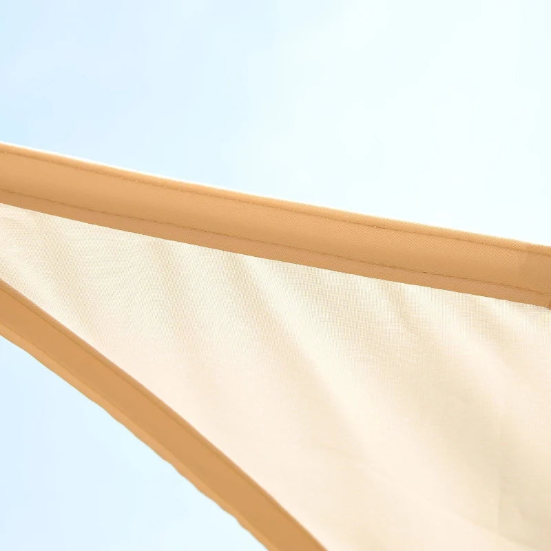 Outsunny Tenda da sole triangolare, Beige, 6x6x6m