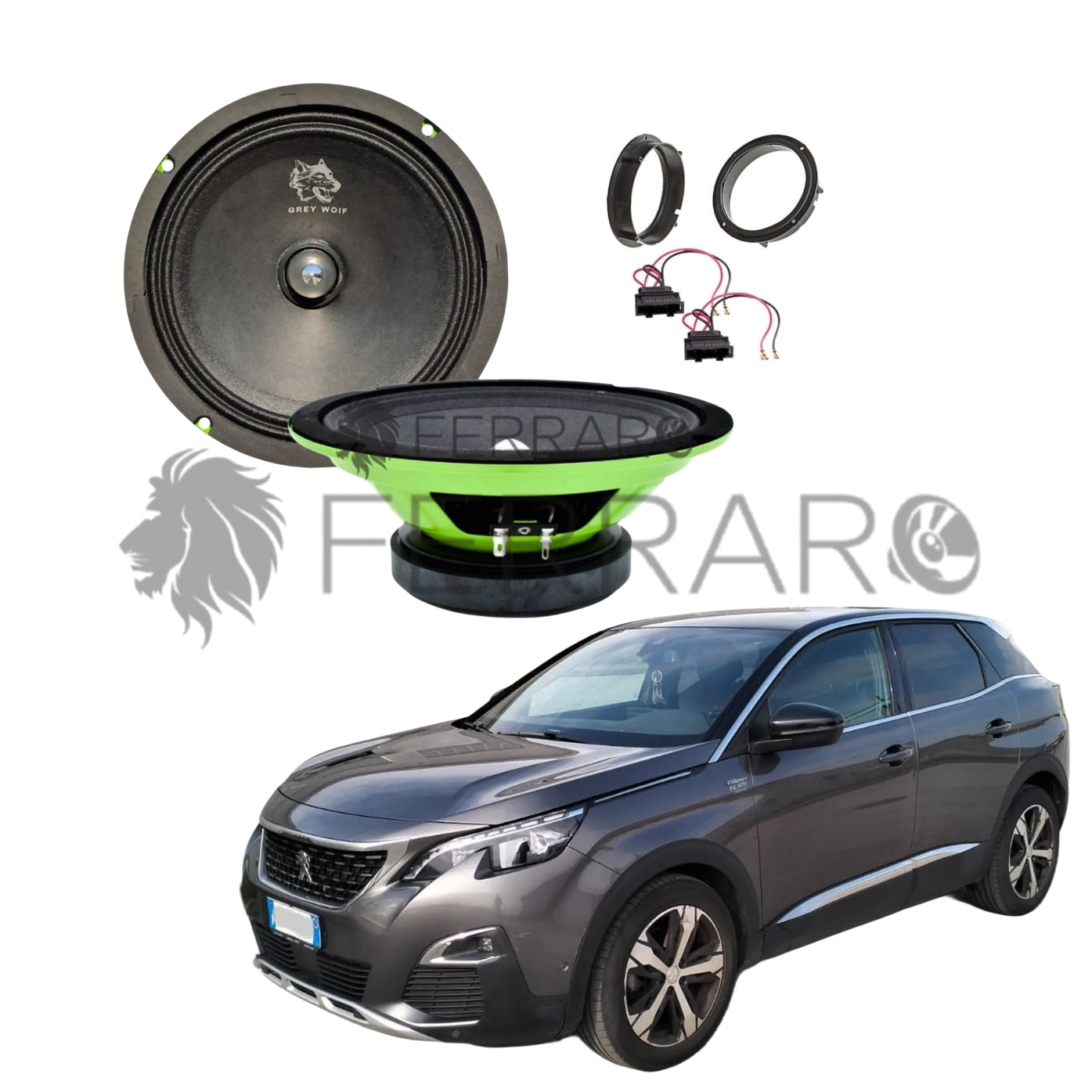 FerraroStore Kit 2 Altoparlanti | PV165.3 | Ant o Post | Peugeot 3008 2ª (2016-2024)