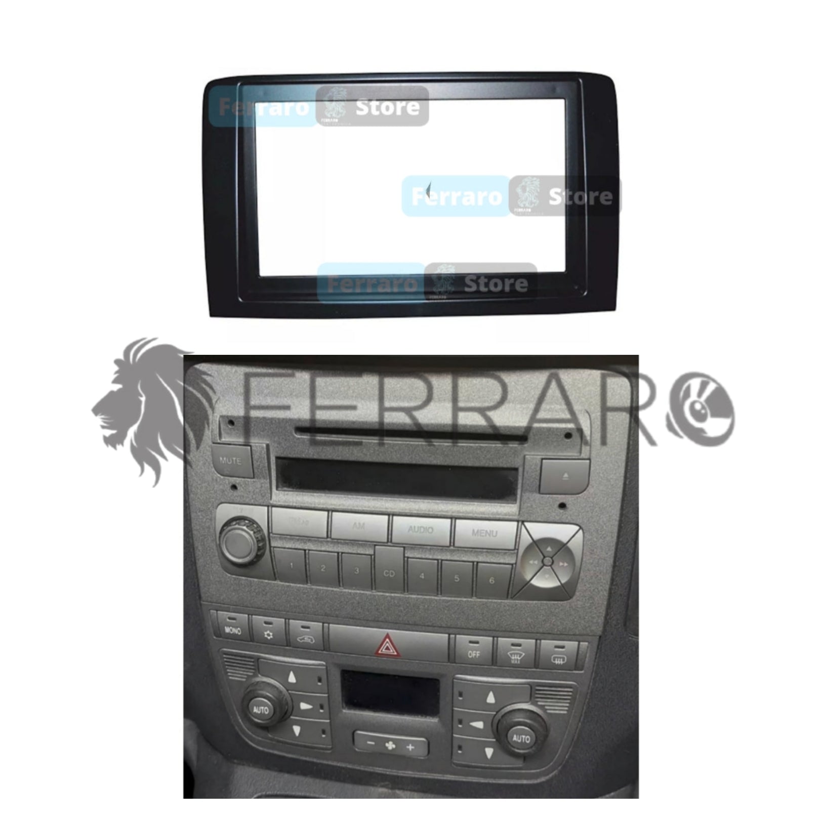 Mascherina 2DIN con Cornice | Lancia Musa e Fiat Idea