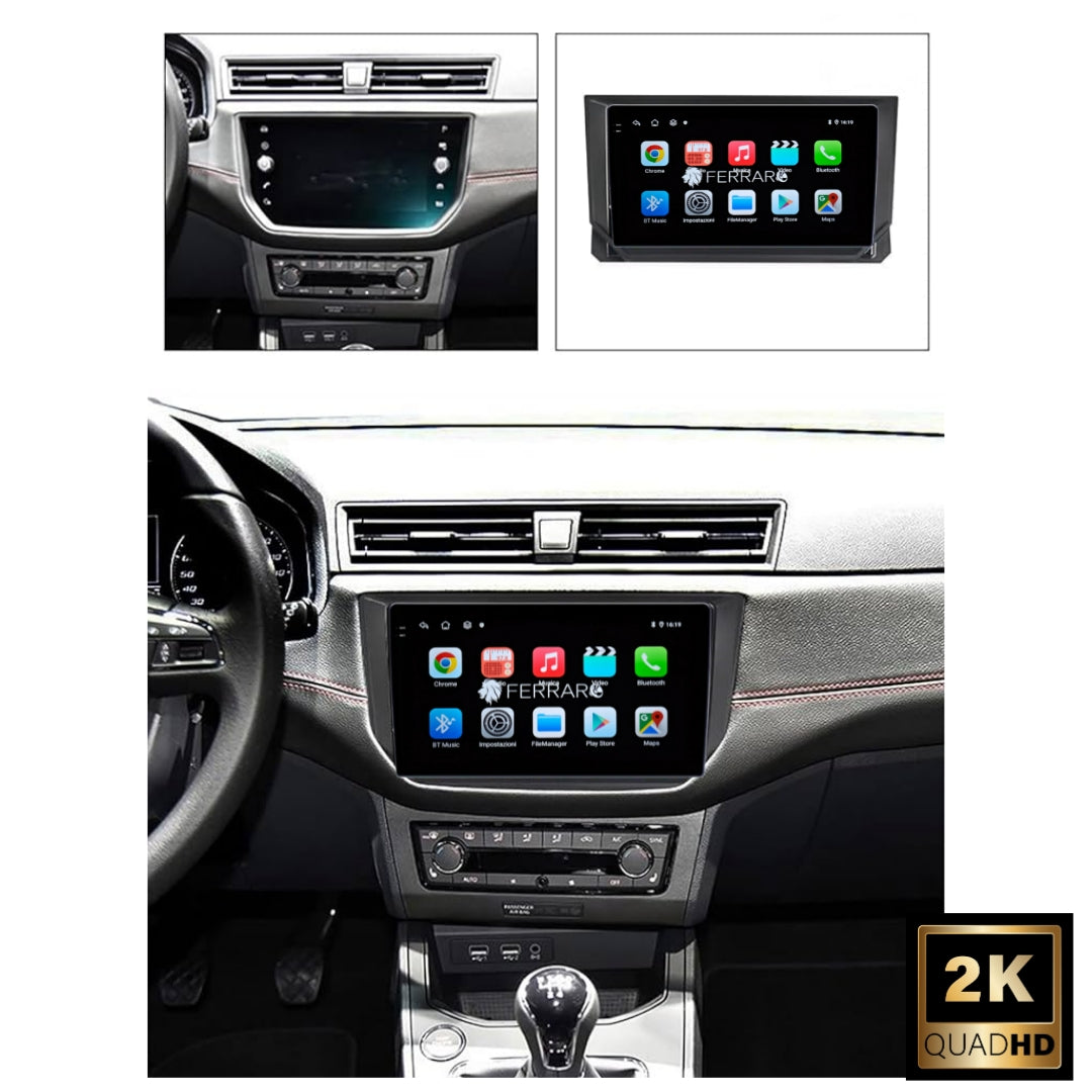 Autoradio per Seat Ibiza | Arona 9" 2K | 2017-2021 | Android | Bluetooth | CarPlay | Android Auto | 12/256GB Ram