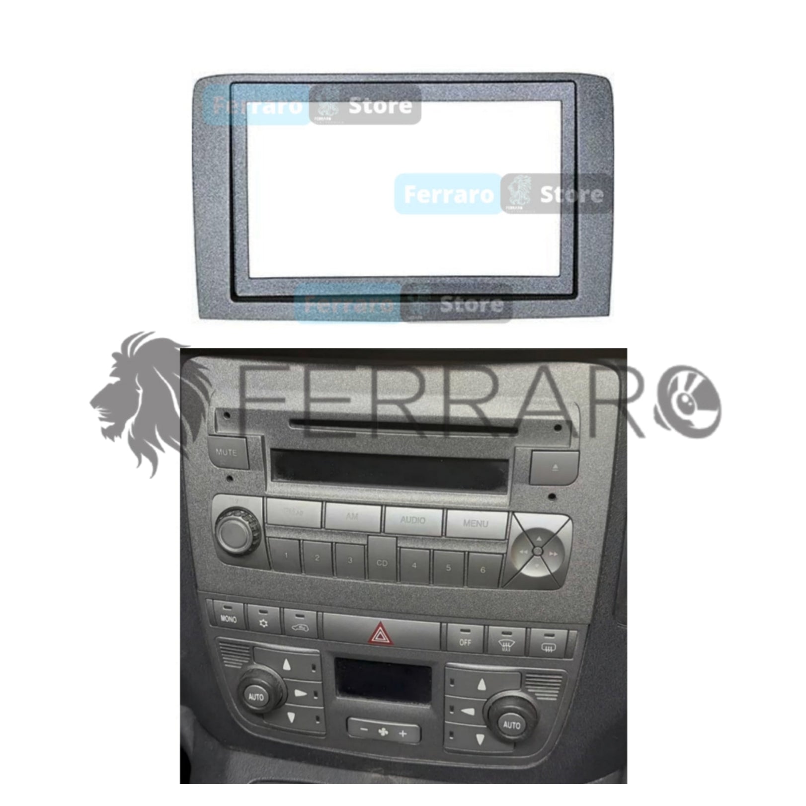 Mascherina 2DIN con Cornice | Lancia Musa e Fiat Idea