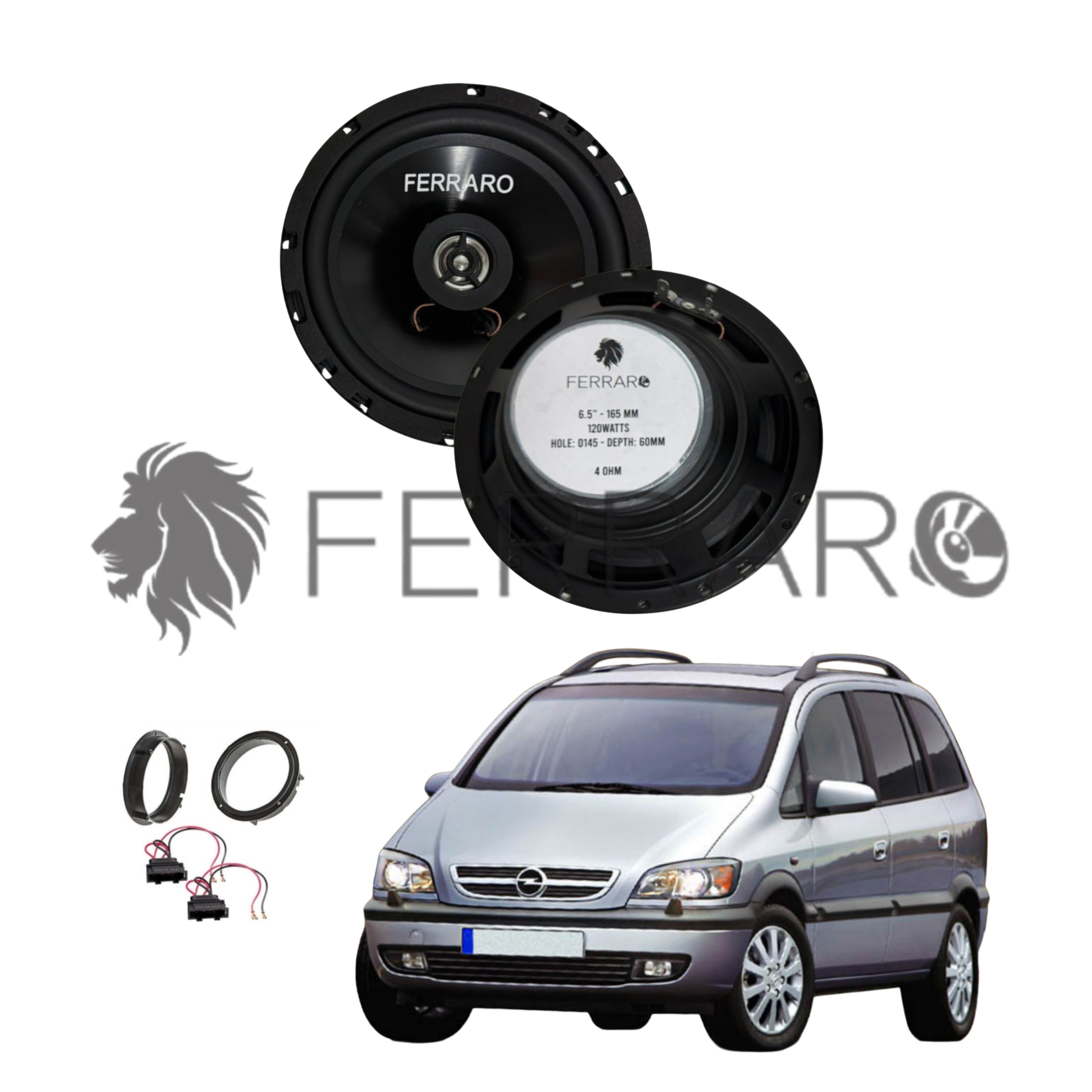 FerraroStore Kit 2 Altoparlanti | ASC-652PC | Anteriori | Opel Zafira A (1999-2005)