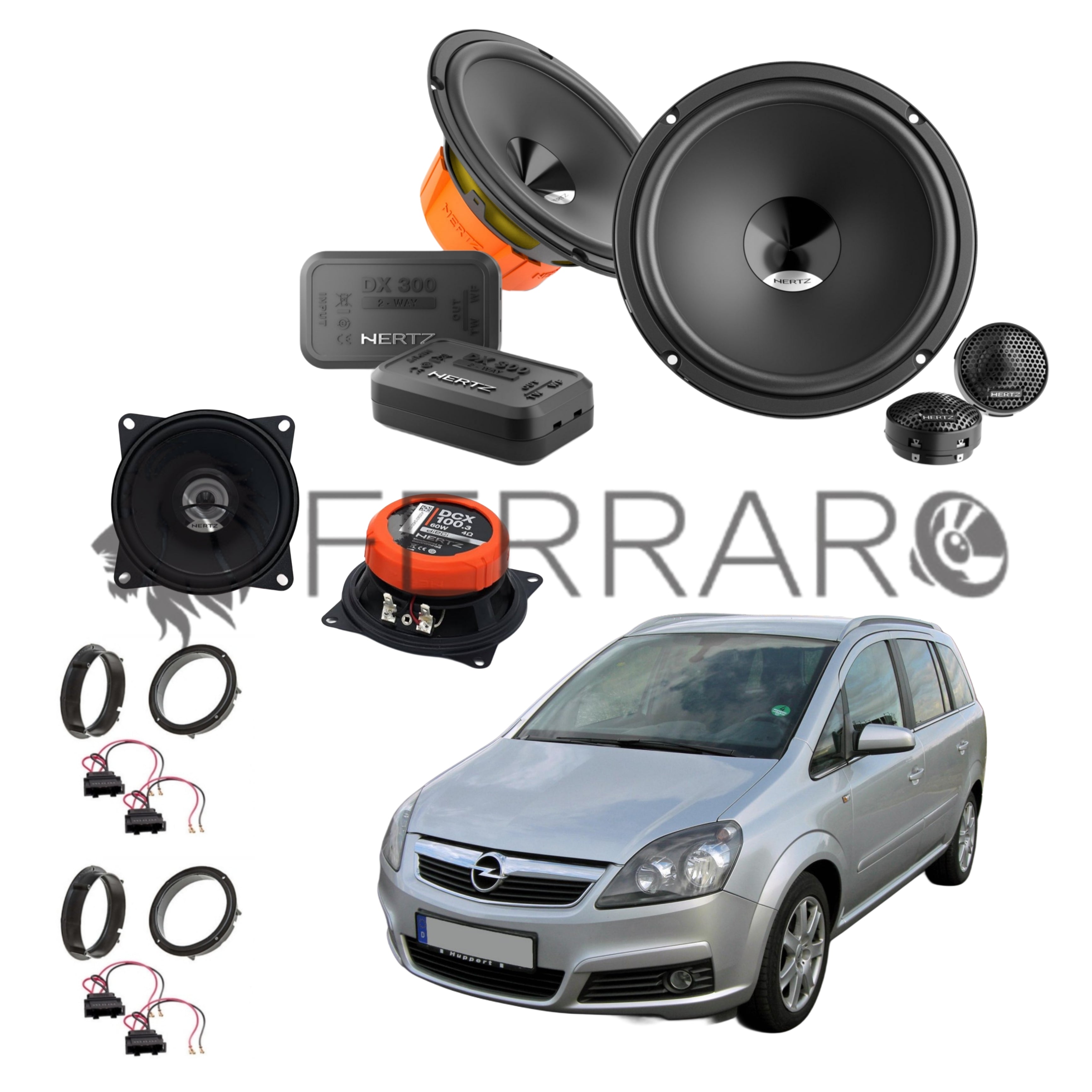 Hertz Kit 6 Casse | DSK 165.3 | DCX 100.3 | Ant/Post | Opel Zafira B (2005-2014)
