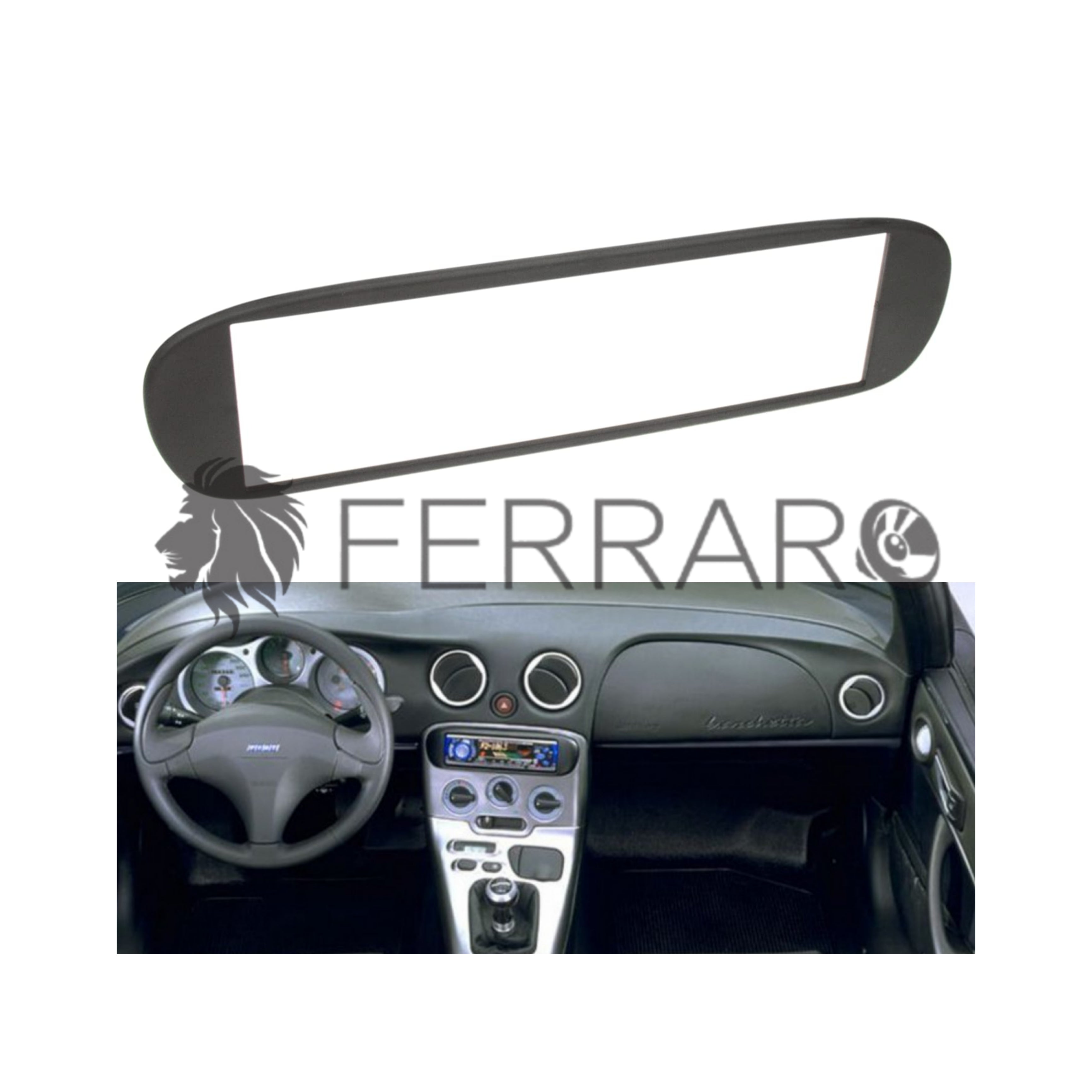 Car radio cover, 1DIN, Fiat Barchetta