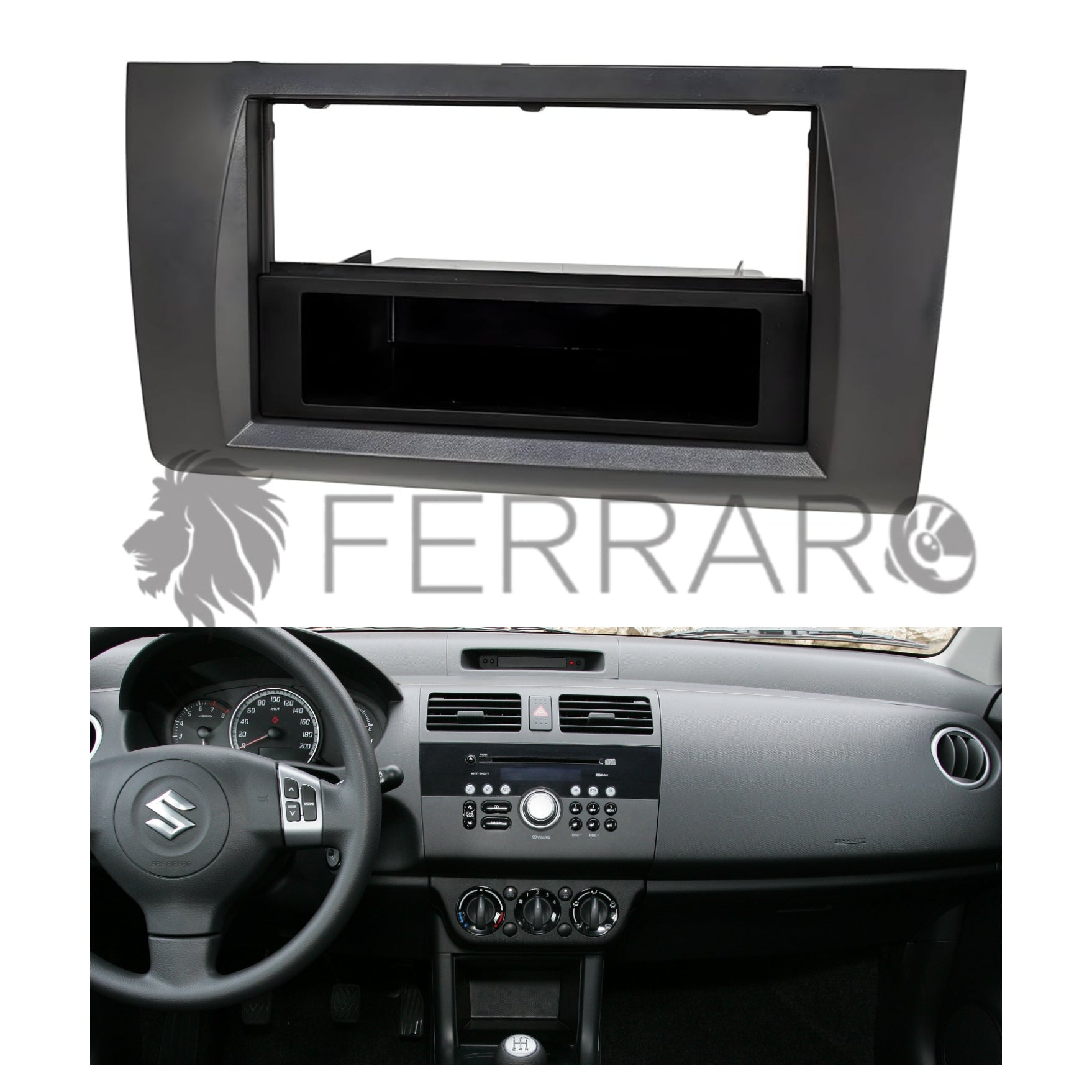 Mascherina 1DIN con Cassetto | Suzuki Swift dal 2005>