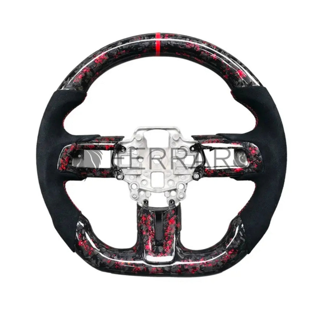 Volante Sportivo per Ford Mustang, Carbonio, Customizzato in Pelle