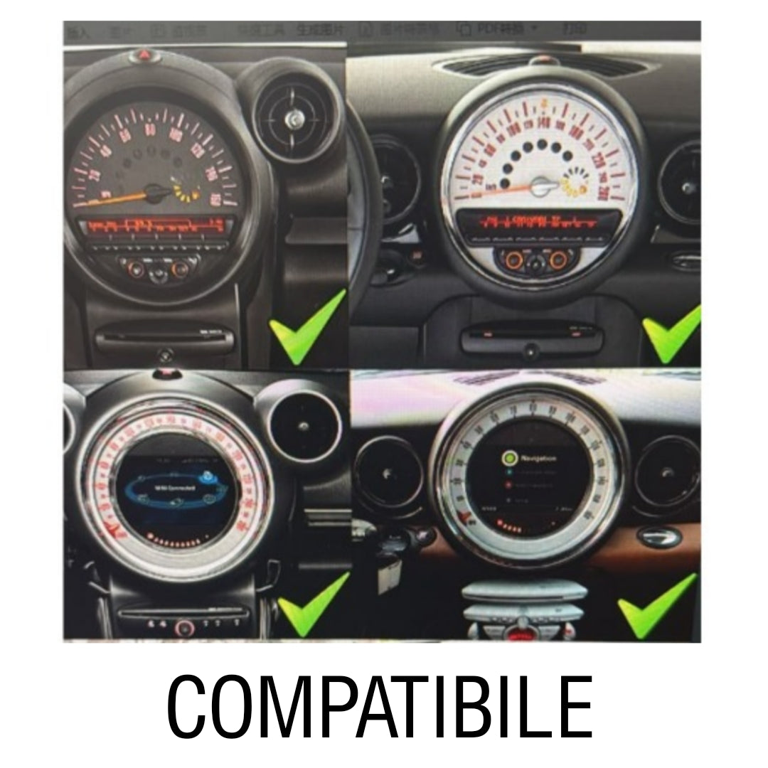 Autoradio per Mini Cooper da R55 a R60 7" (2010-2017) Android, Bluetooth, 4G, CarPlay, Android Auto, 4/64GB Ram