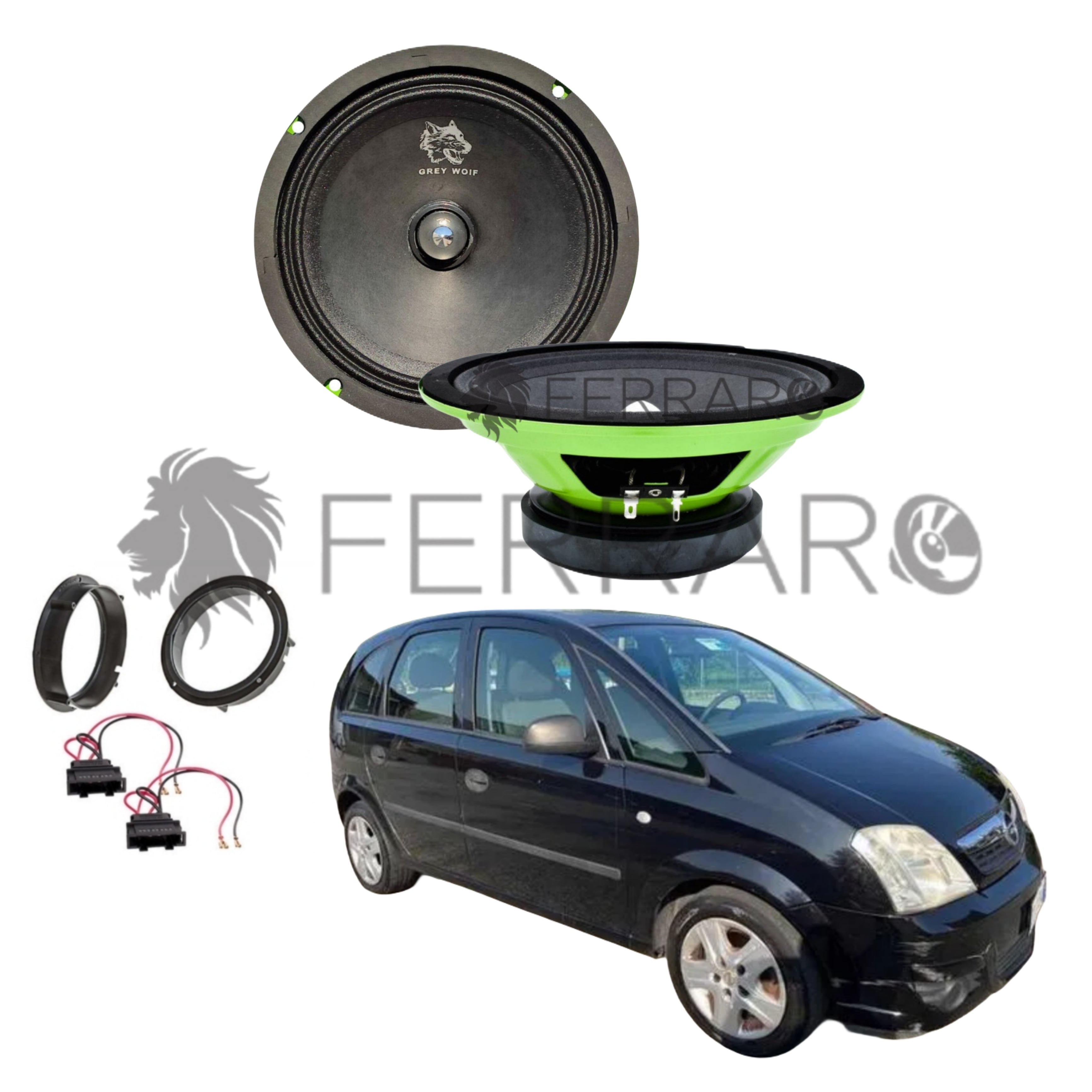 FerraroStore Kit 2 Altoparlanti | PV165.3 | Anteriori | Opel Meriva A (2003-2010)
