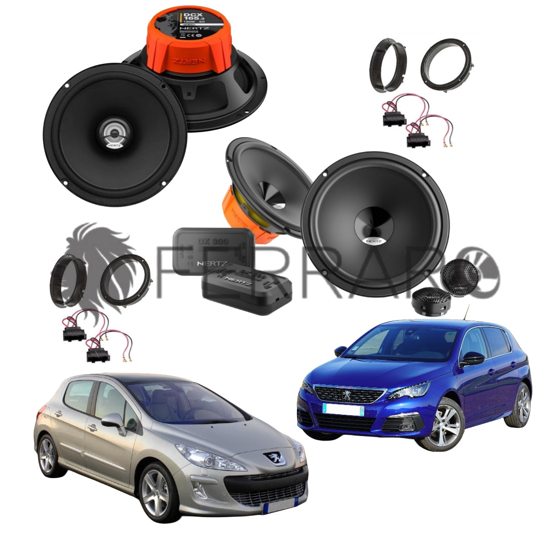 Hertz Kit 6 Casse | DSK 165.3 | DCX 165.3 | Ant/Post | Peugeot 308 1ª/2ª (2007-2021)