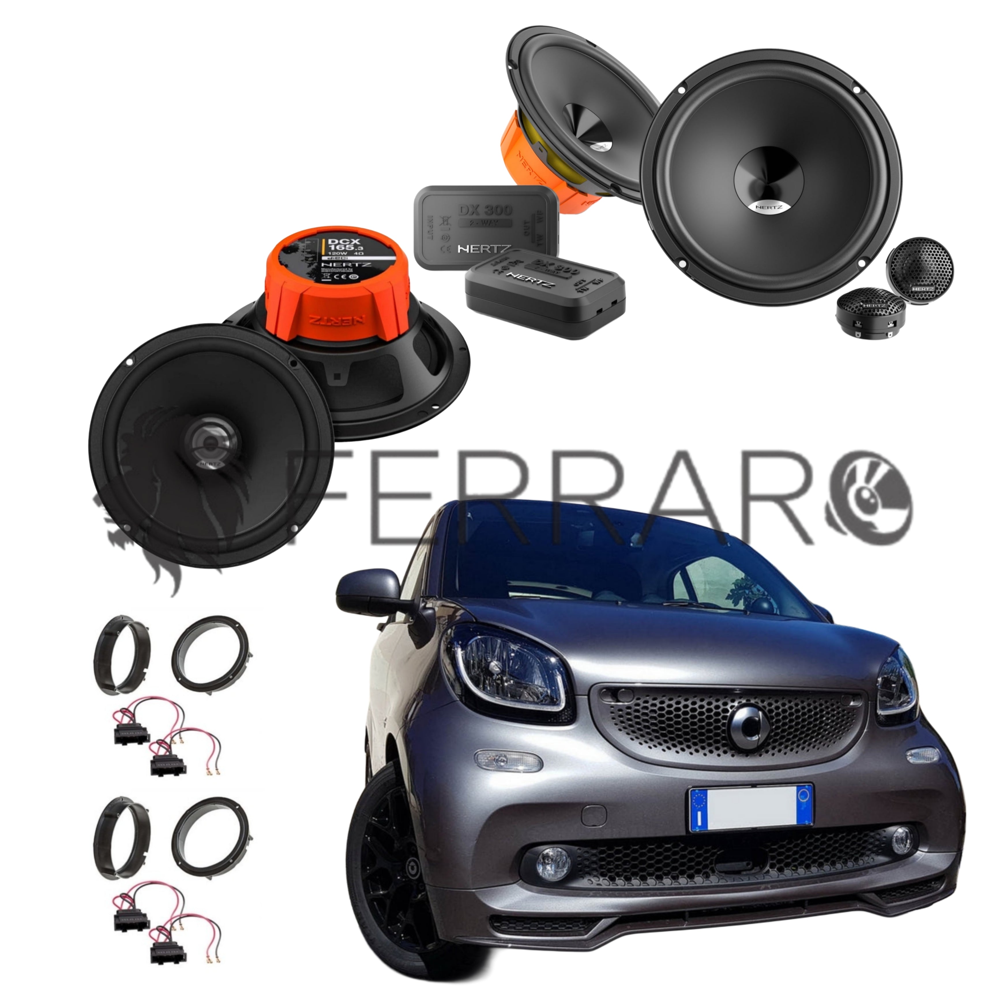 Hertz Kit 6 Casse | DSK 165.3 | DCX 165.3 | Ant/Post | Smart ForFour 453