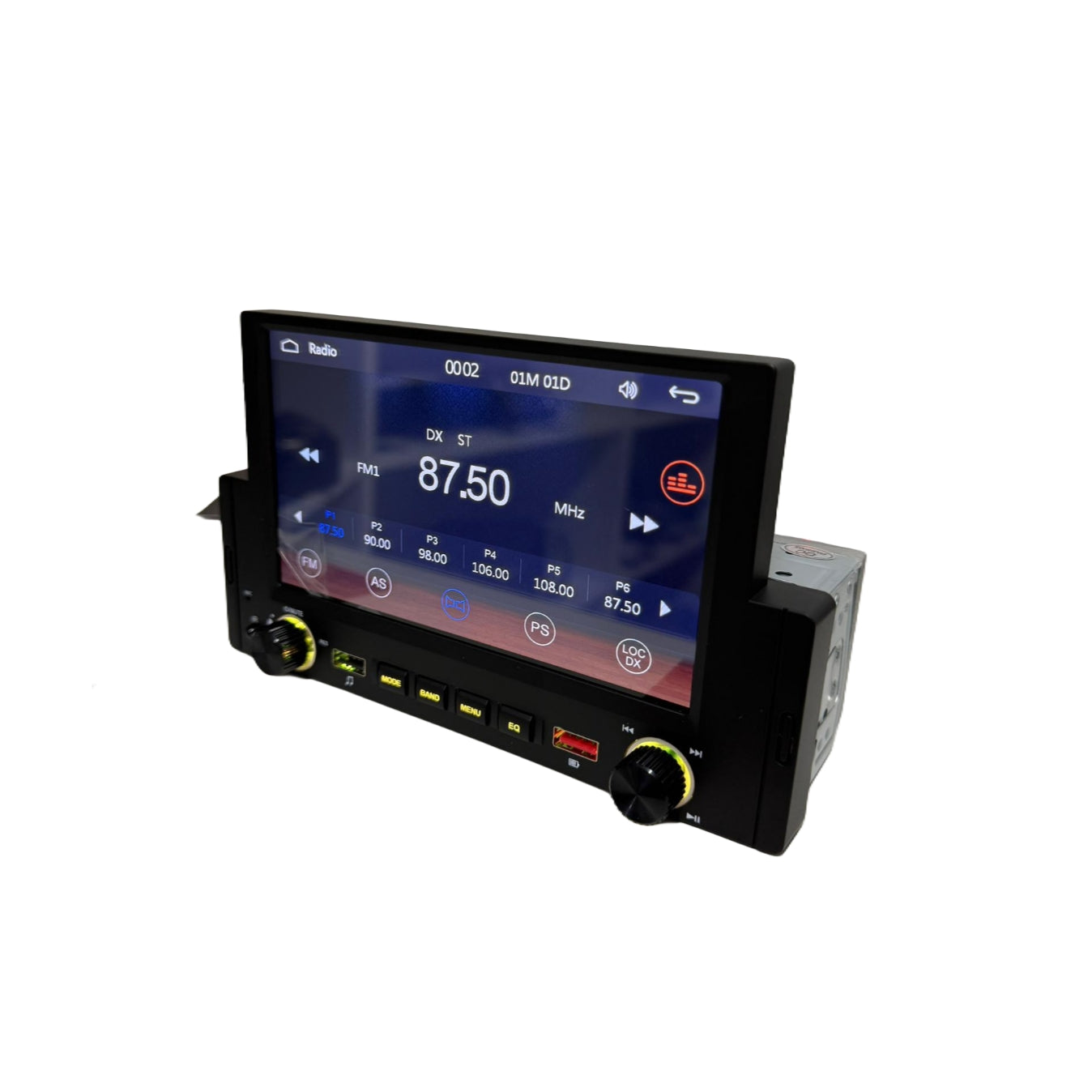 Autoradio Universale Fisso, 1Din 6.2"Pollici, Bluetooth, CarPlay, Android Auto