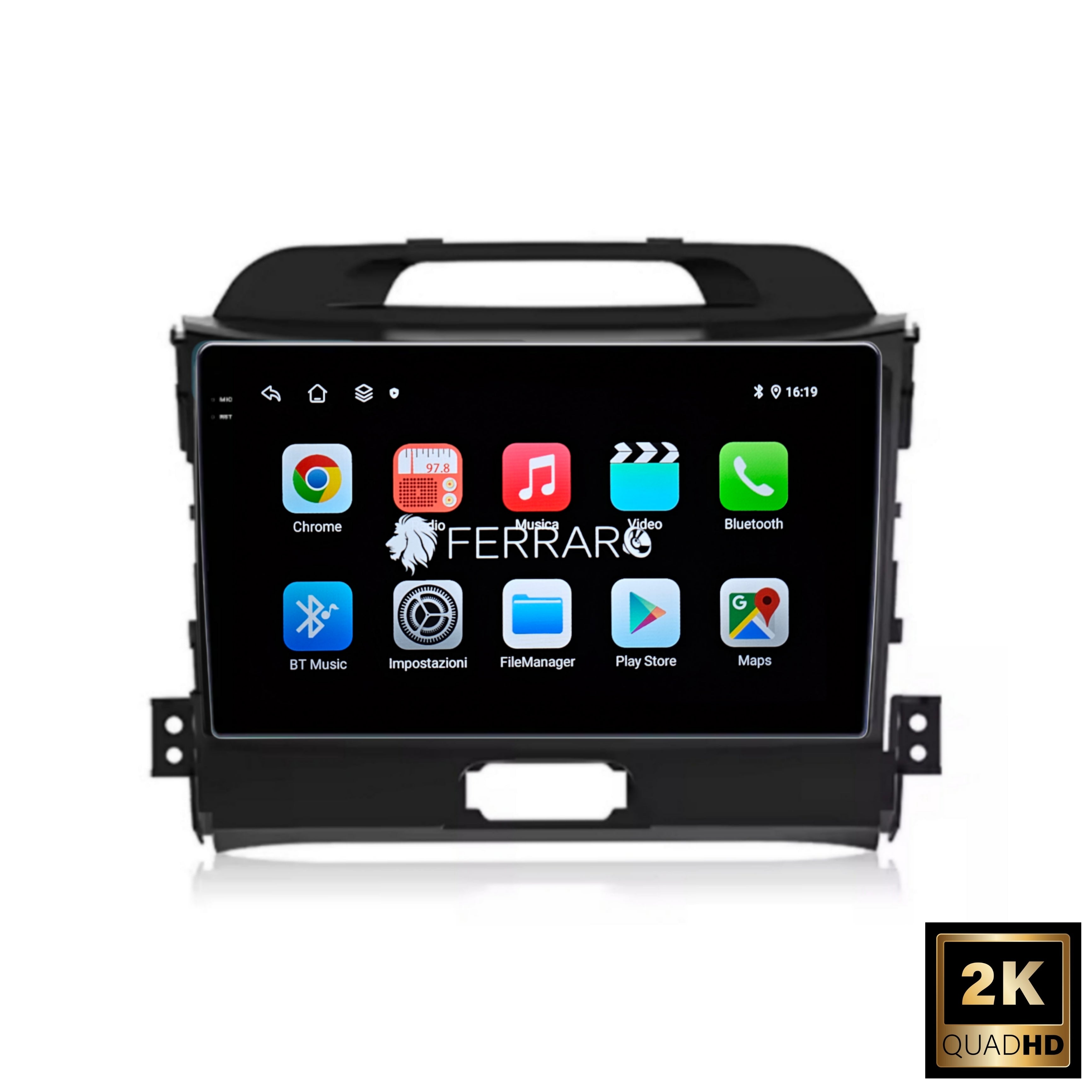 Autoradio per Kia Sportage 3 9" 2K | 2010-2016 | Android | Bluetooth | CarPlay | Android Auto | 12/256GB Ram