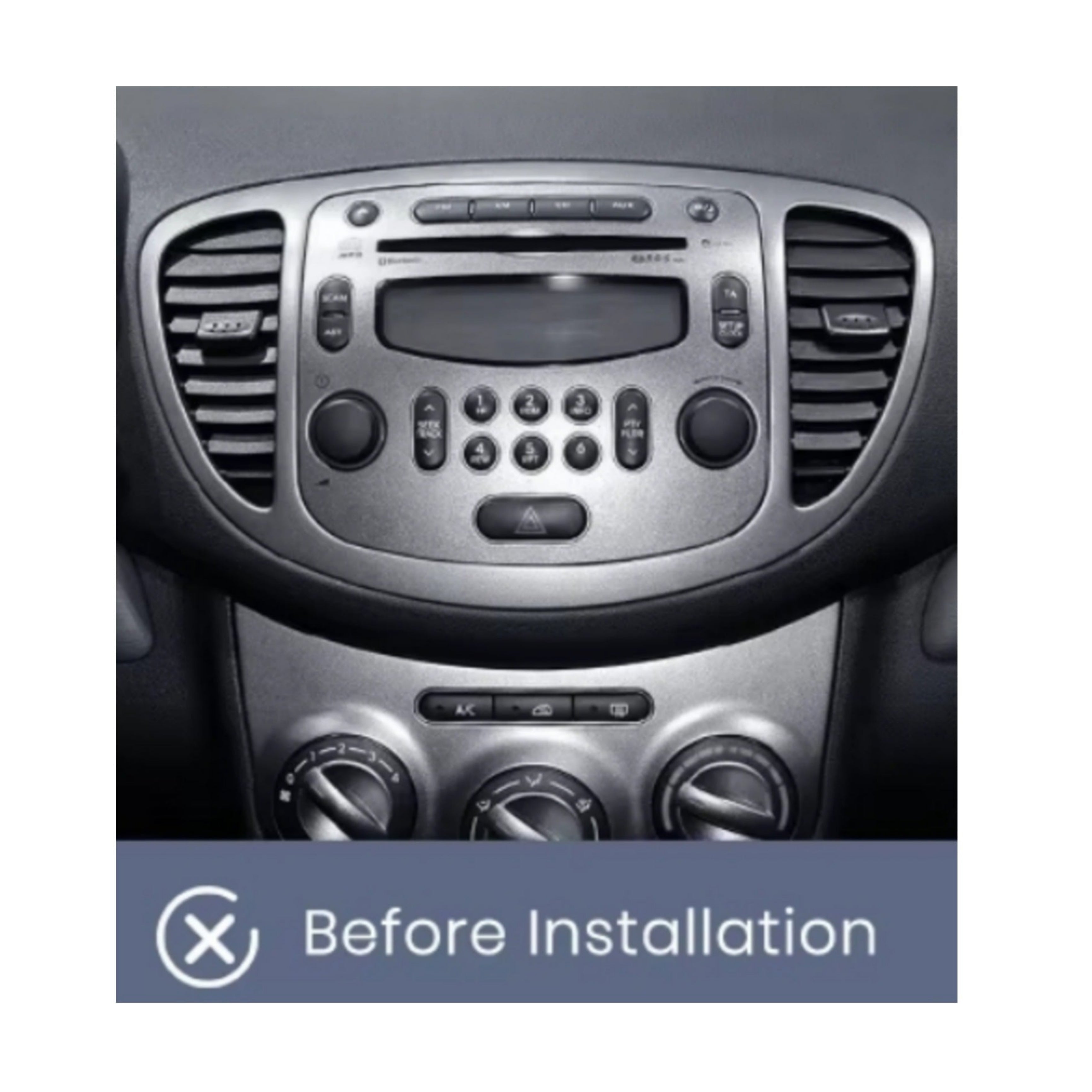 Autoradio per Hyundai Grand i10 9" 2K | 2007-2013 | Android | Bluetooth | CarPlay | Android Auto | 12/256GB Ram