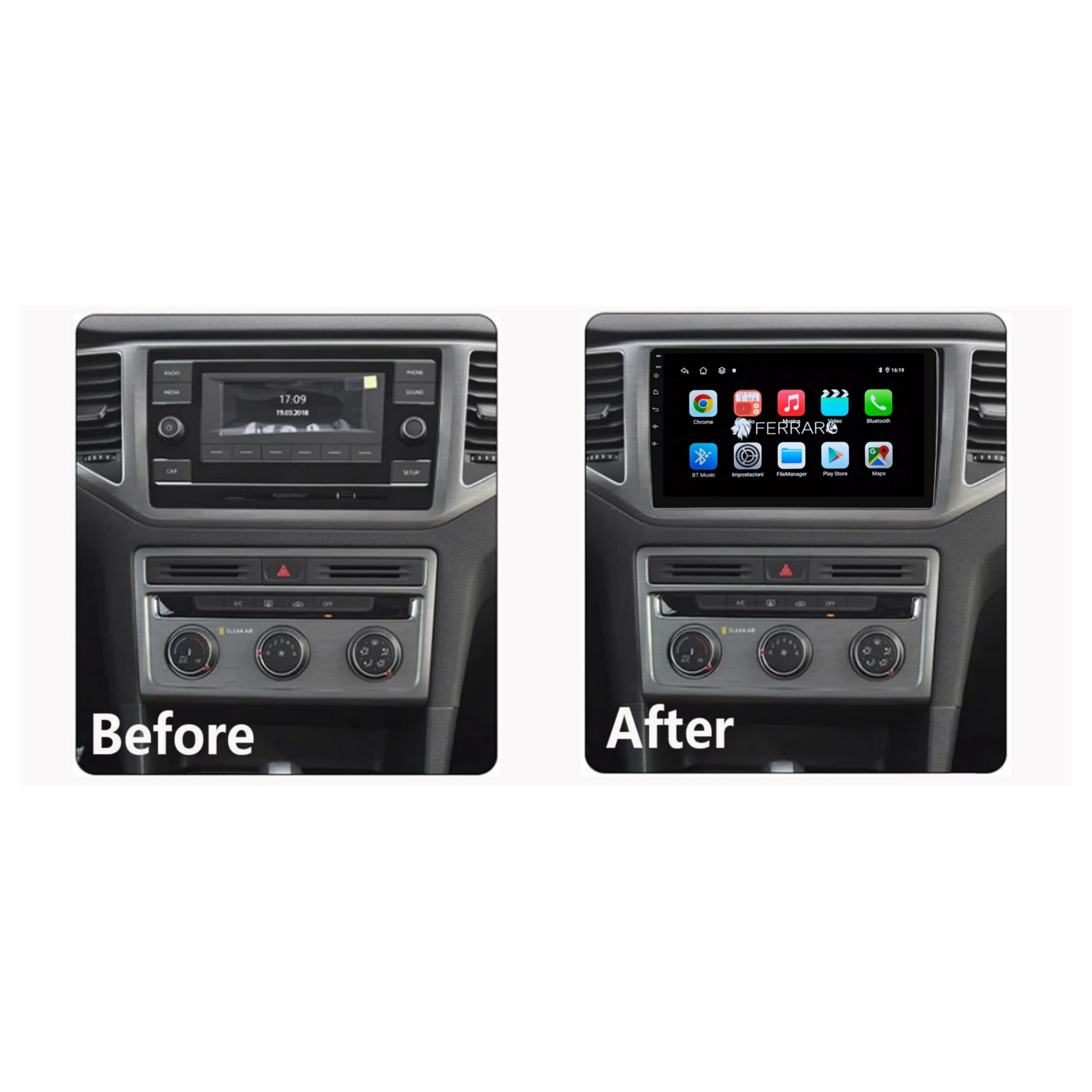 Autoradio per Volkswagen 9" | 2018-2020 | Android | Bluetooth | CarPlay | Android Auto | 2GB/4GB/6GB/8GB Ram