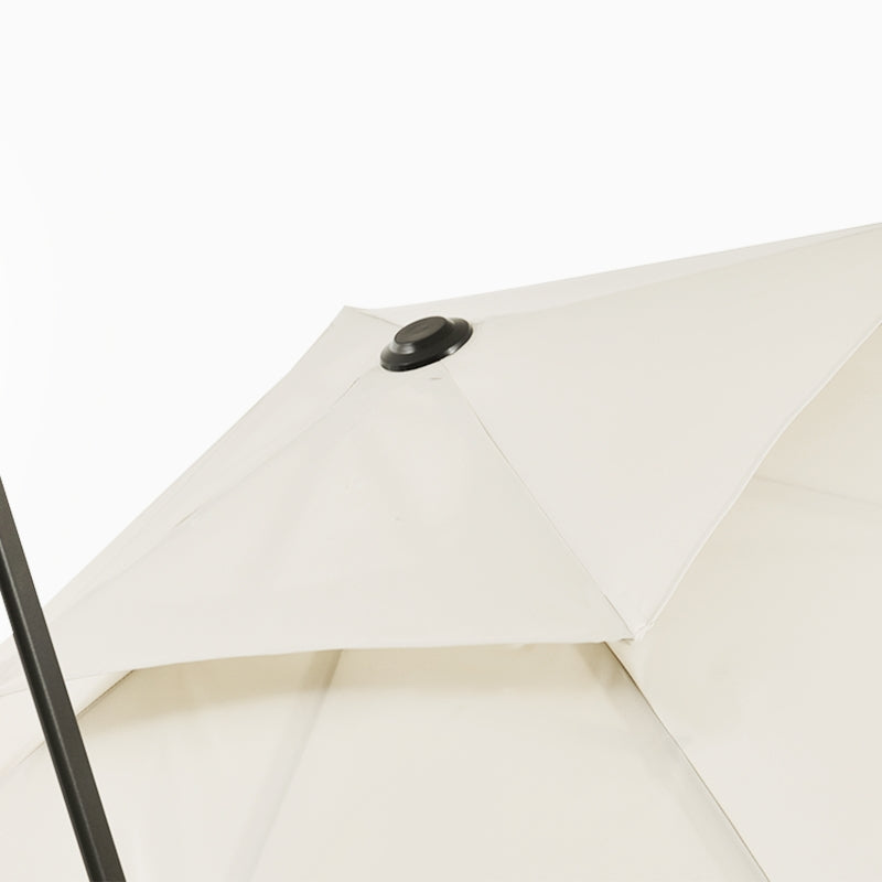 Outsunny Ombrellone a Sbalzo a Doppia Copertura con Manovella, Base a Croce e Pesi, 268x268x265 cm, Beige