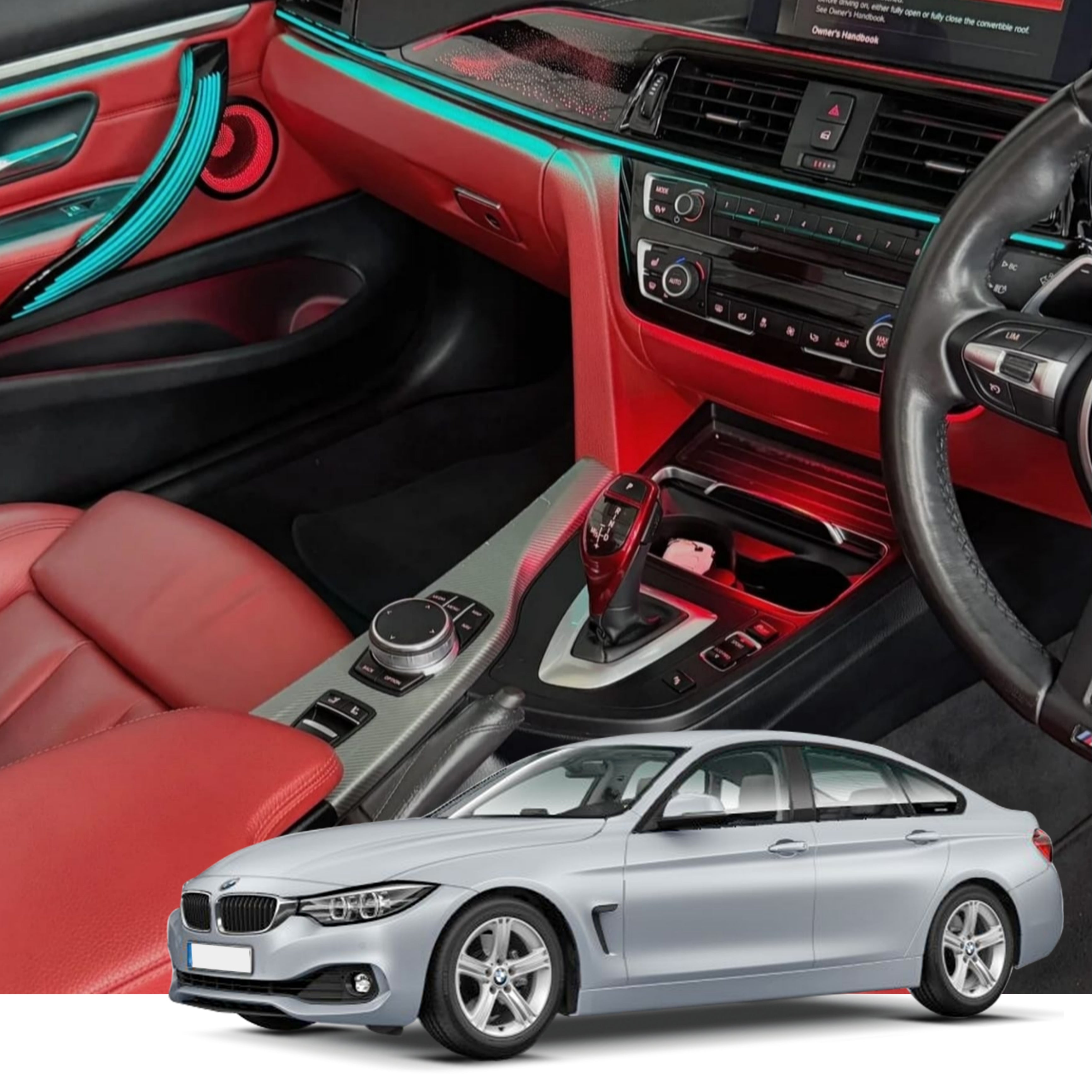 Ambient Light per BMW F30/F36, Serie 4 Gran Coupé, 256 Colori RGB