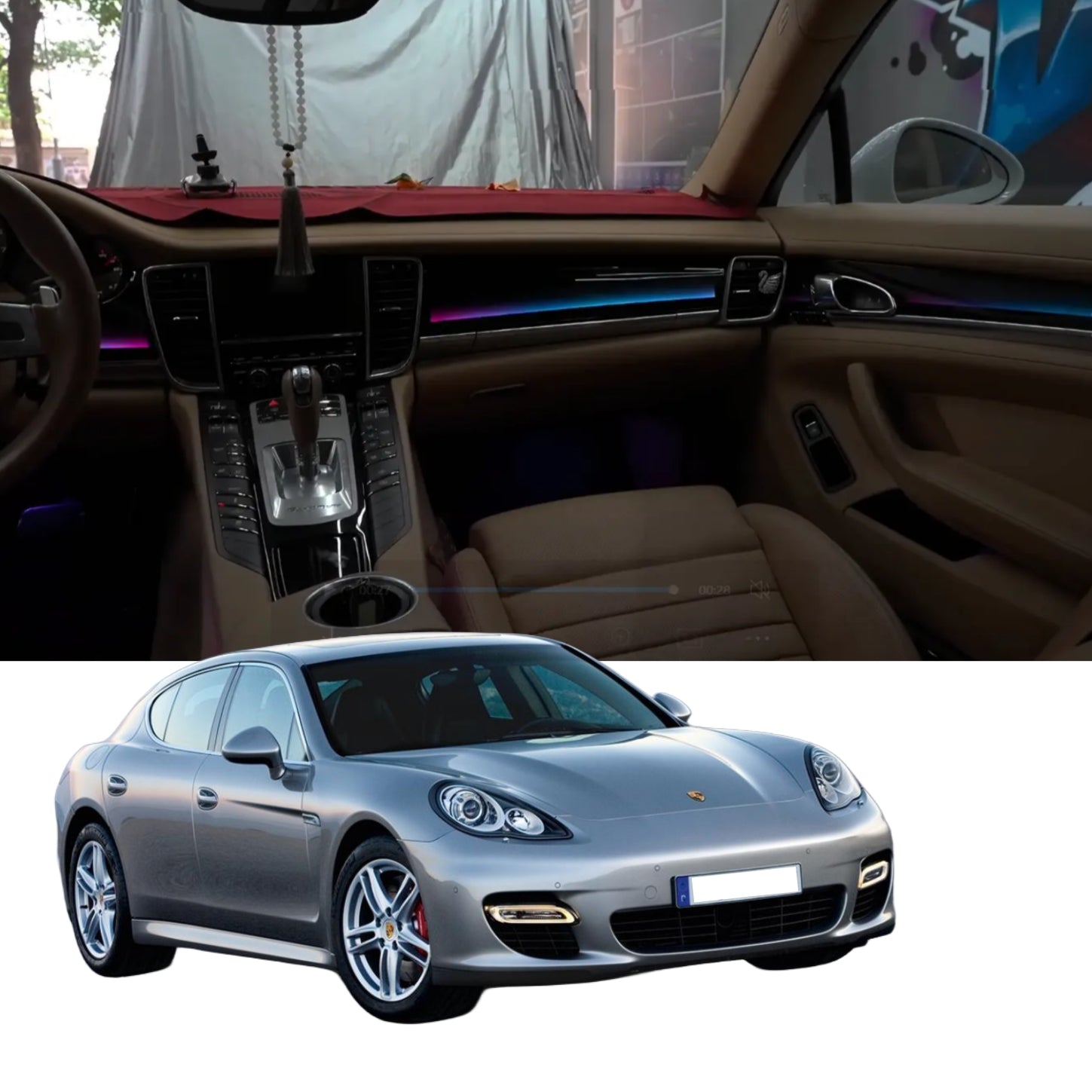 Ambient Light per Porsche Panamera 970 (2010-2016), 64 Colori RGB