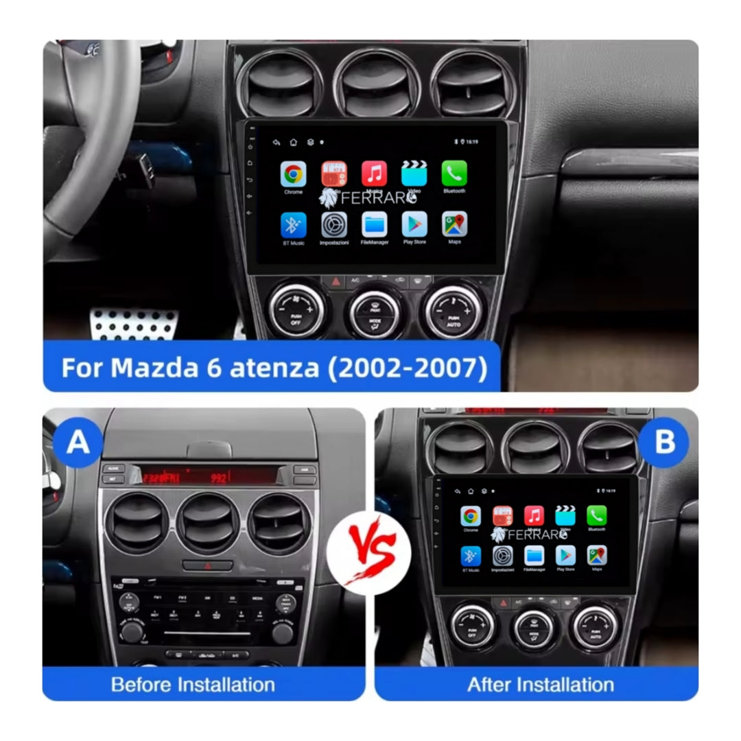 Autoradio per Mazda 6 9" | 2002-2008 | Android | Bluetooth | CarPlay | Android Auto | 2GB/4GB/6GB/8GB Ram