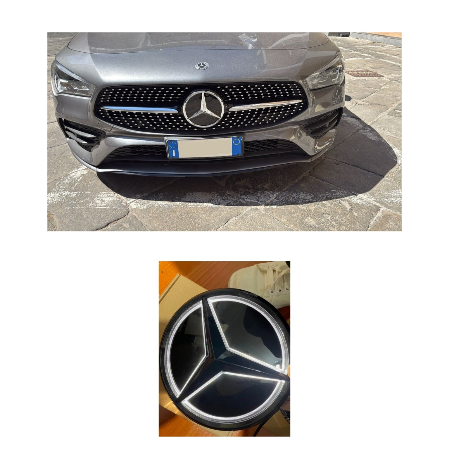 (PRENOTA) Emblema Stella Griglia Luminosa, Anteriore per Mercedes Benz Classe A, GLA, CLA (2018-2026)
