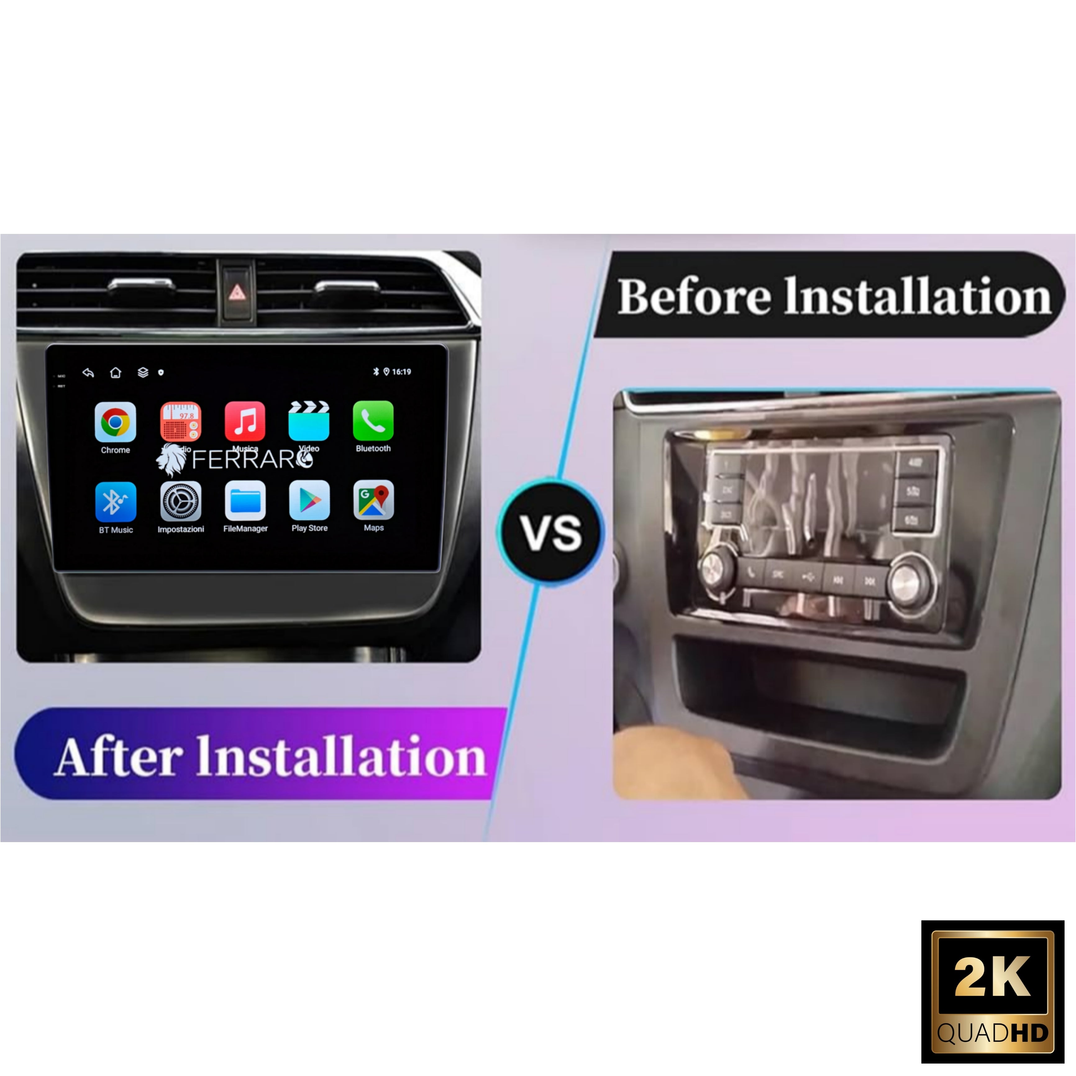 Autoradio per MG ZS 10.1" 2K | 2014-2021 | Android | Bluetooth | CarPlay | Android Auto | 4/64GB Ram