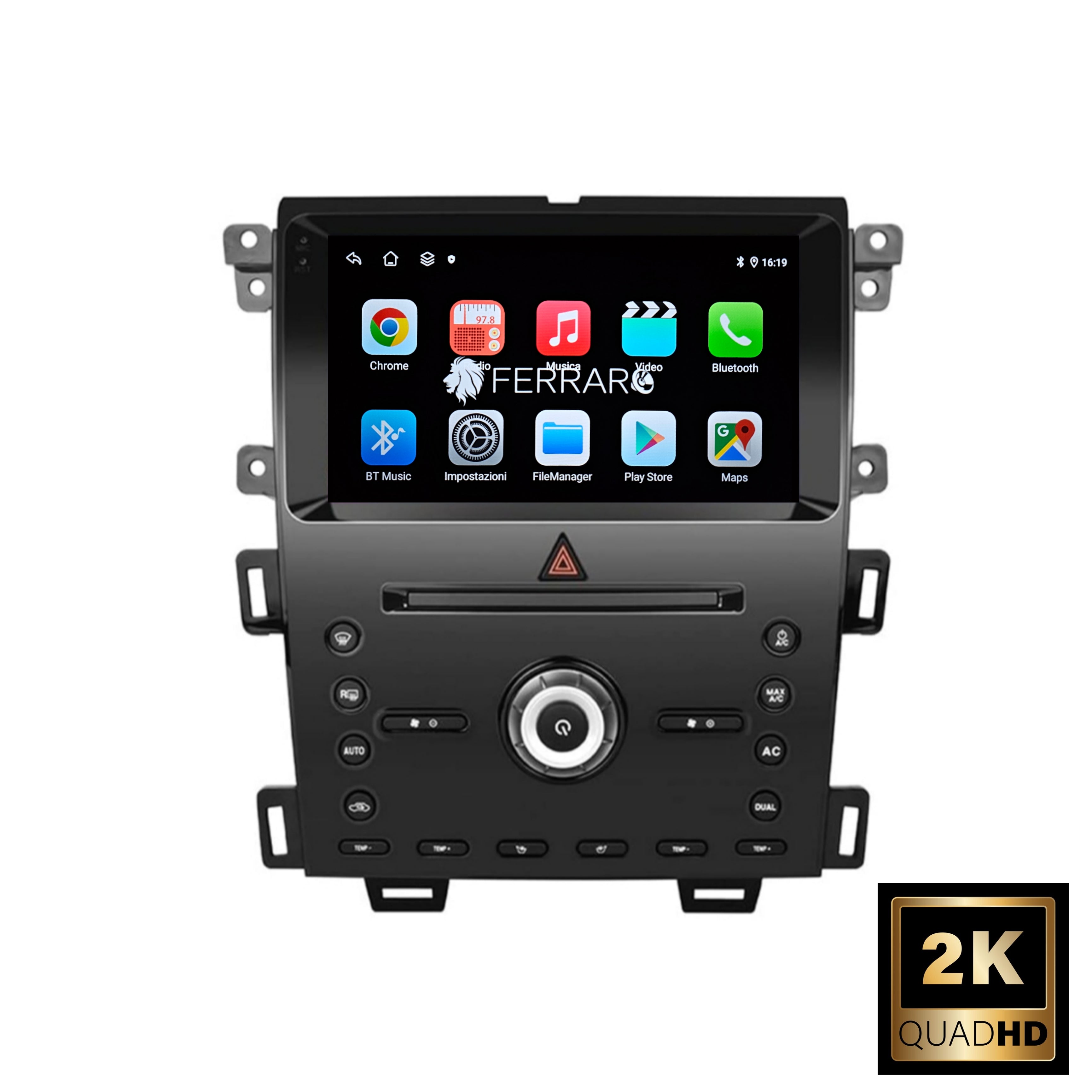 Autoradio per Ford Edge 9" 2K | 2011-2015 | Android | Bluetooth | CarPlay | Android Auto | 12/256GB Ram