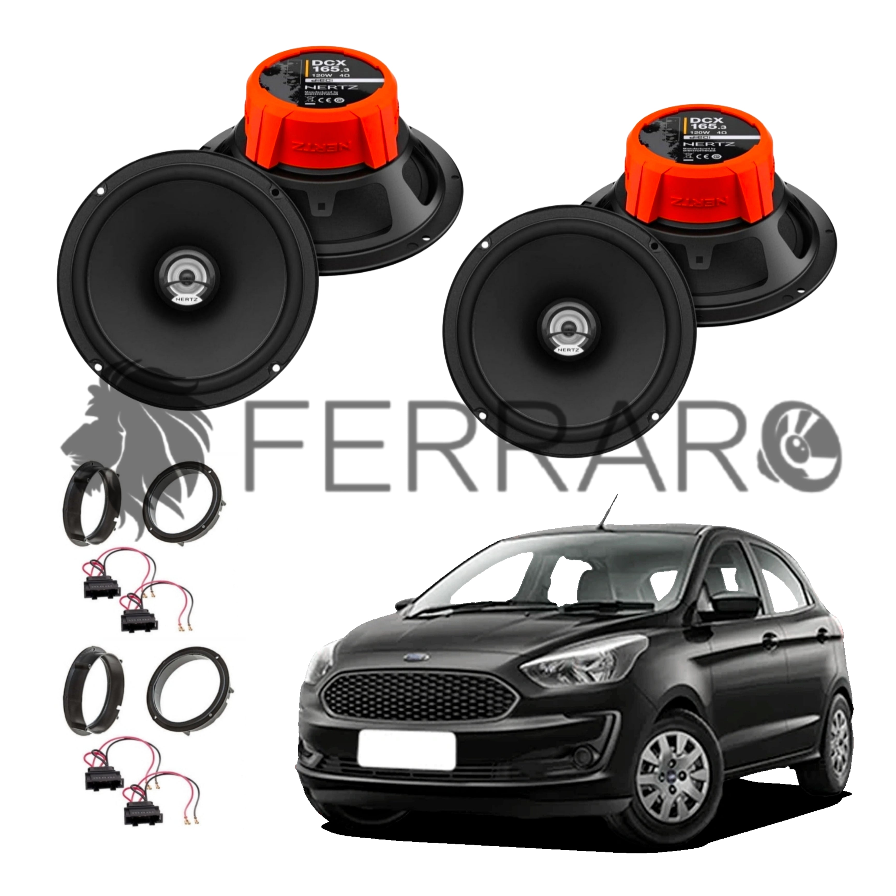 Hertz Kit 4 Casse, DCX 165.3, Ant/Post, Ford KA+ dal 2016>