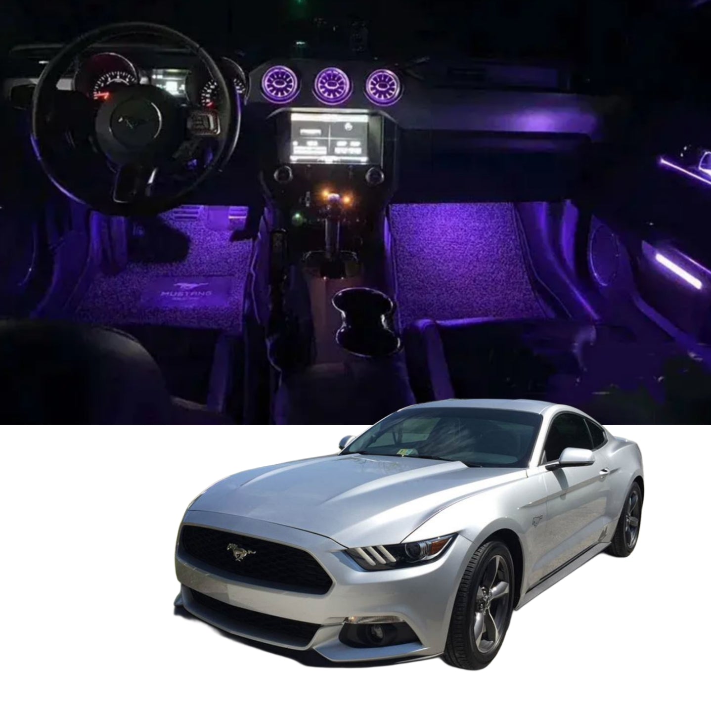 Ambient Light per Ford Mustang (2015-2023), 256 Colori RGB