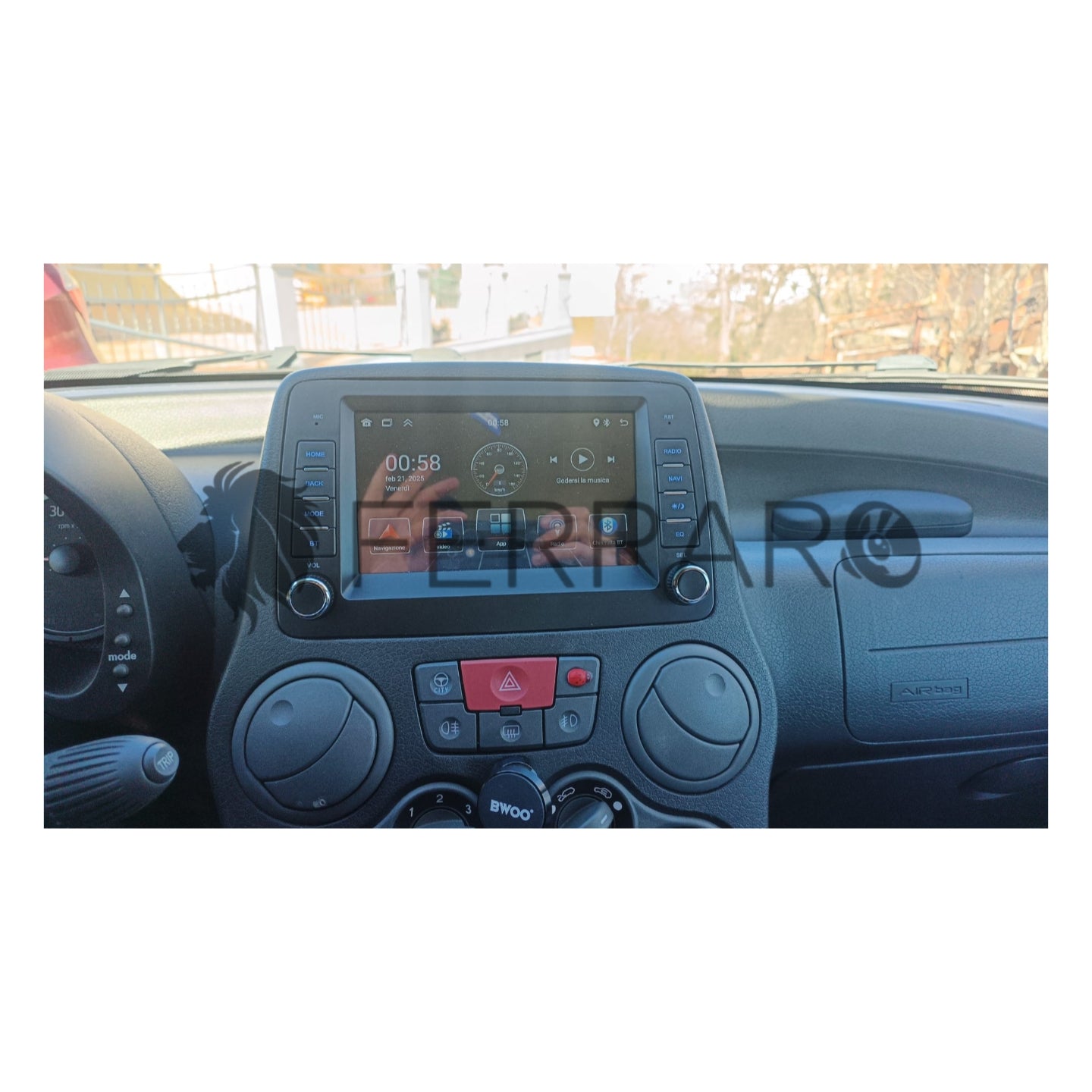 Autoradio per Fiat Panda 169 | 2ª Serie 7" | Android | Bluetooth | CarPlay | Android Auto | 2/64GB Ram