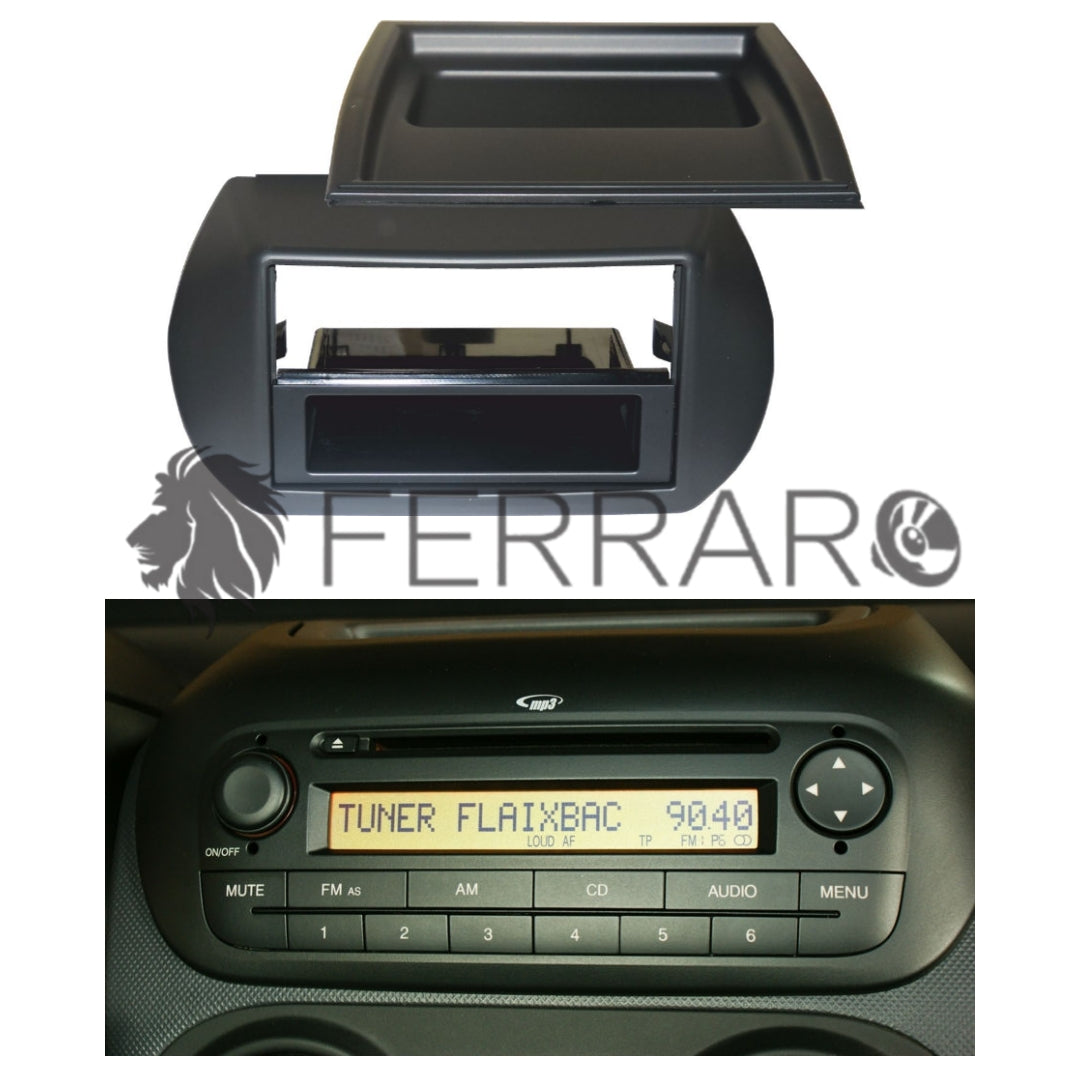 Mascherina 1DIN con Cassetto | Fiat Fiorino, Qubo | Peugeot Bipper | Peugeot Bipper (2008-2016)