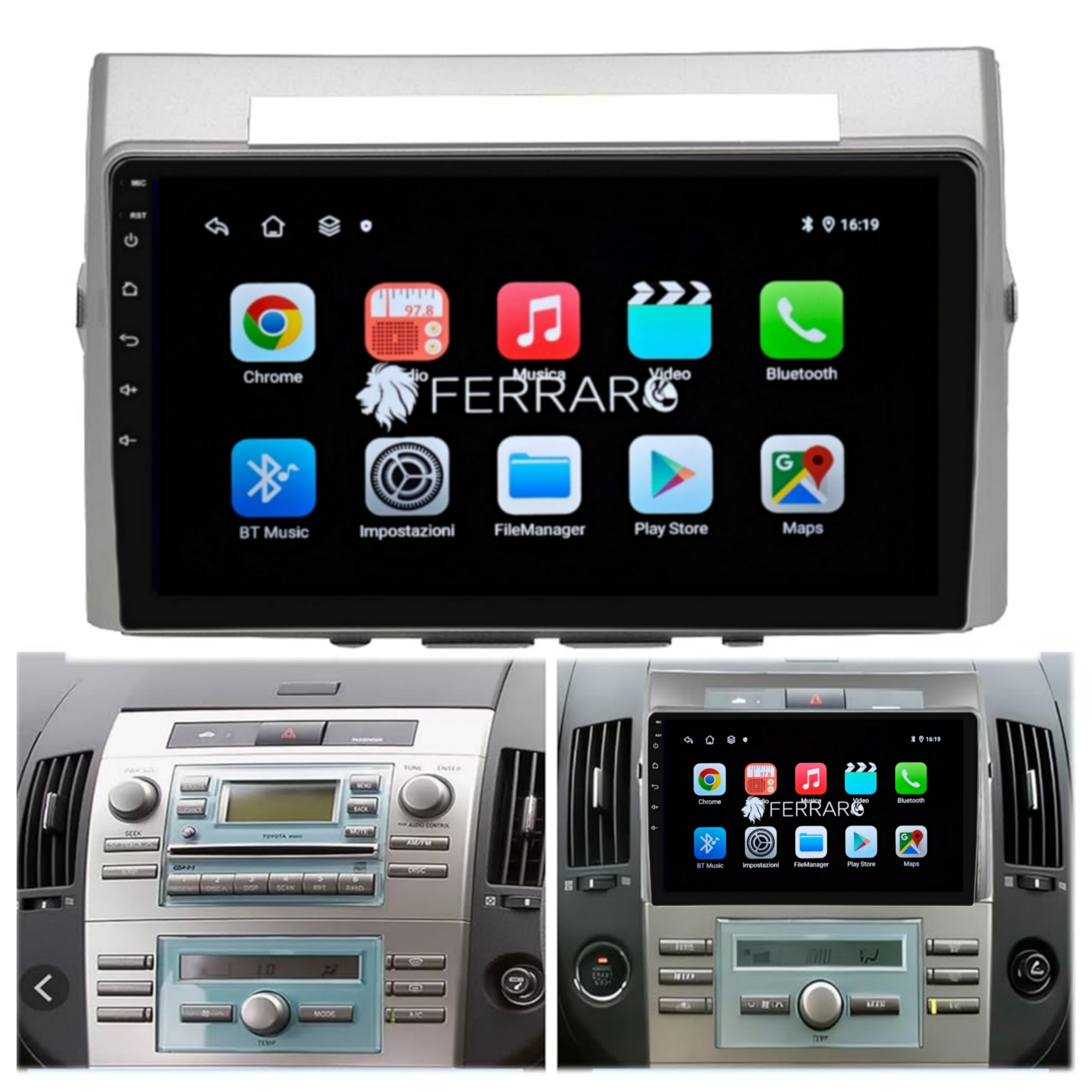 Autoradio per Toyota Corolla Verso AR10 9" | 2004-2009 | Android | Bluetooth | CarPlay | Android Auto | 2GB/4GB/6GB/8GB Ram