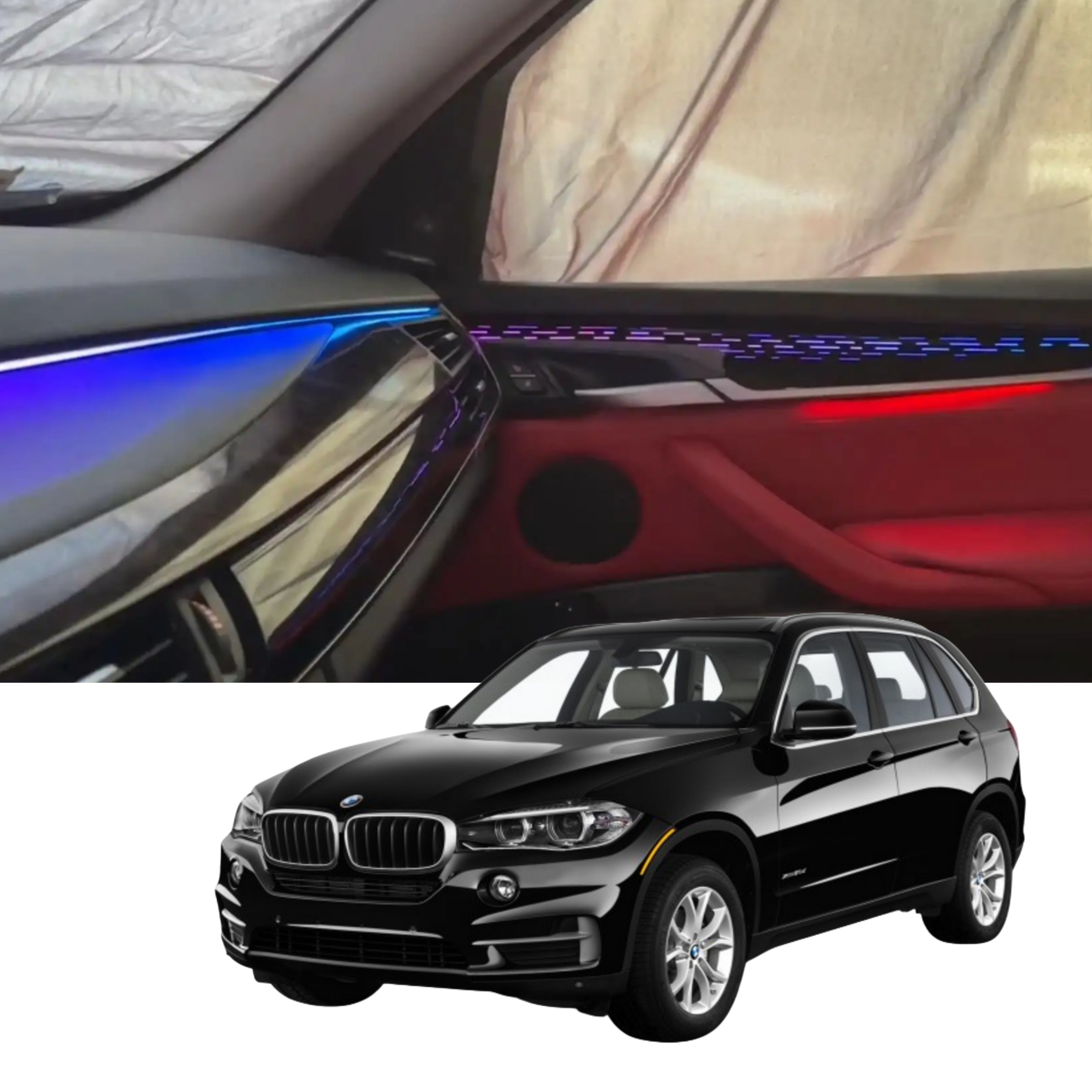 Ambient Light per BMW X5, X6 F15, F16, 64 Colori RGB