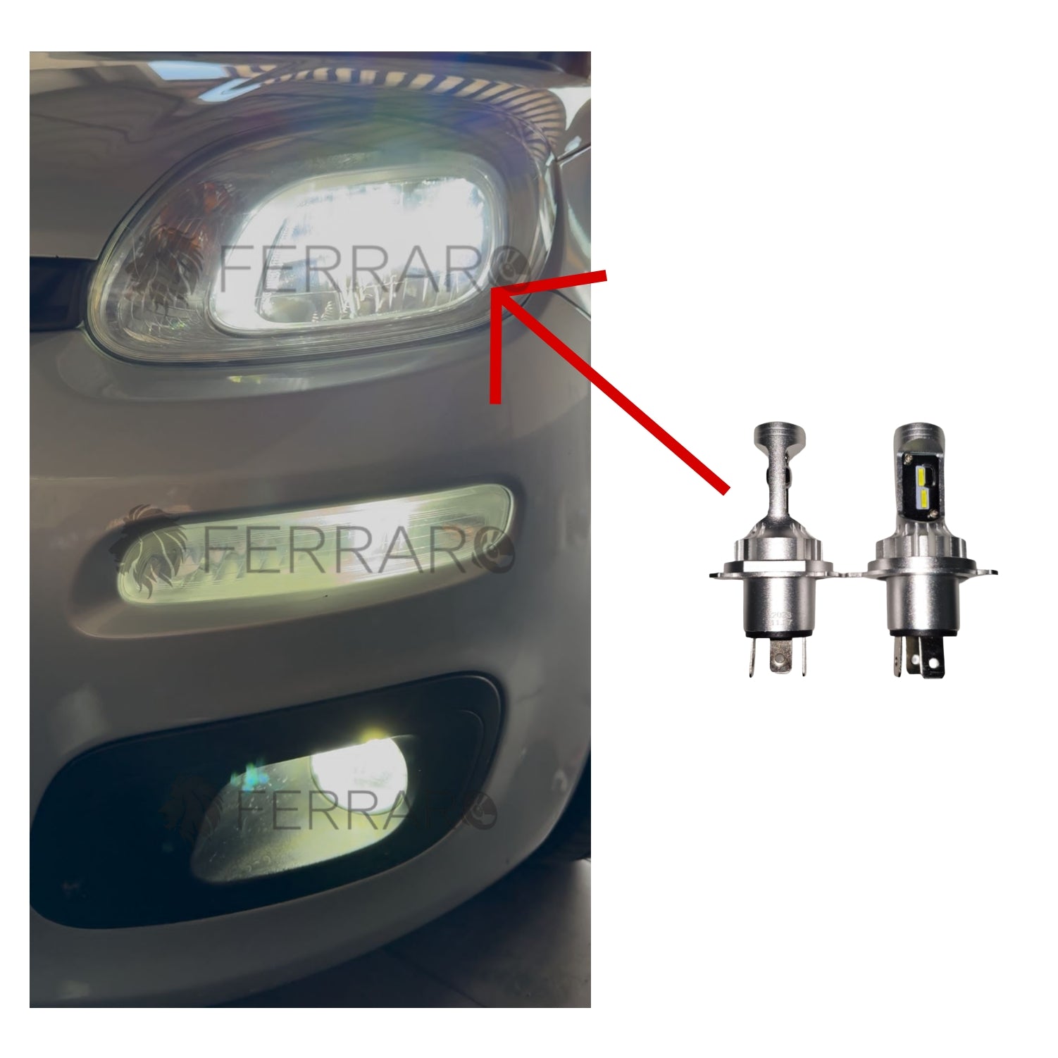 Conversione Fari | Fiat Panda 3a Serie | Led H4