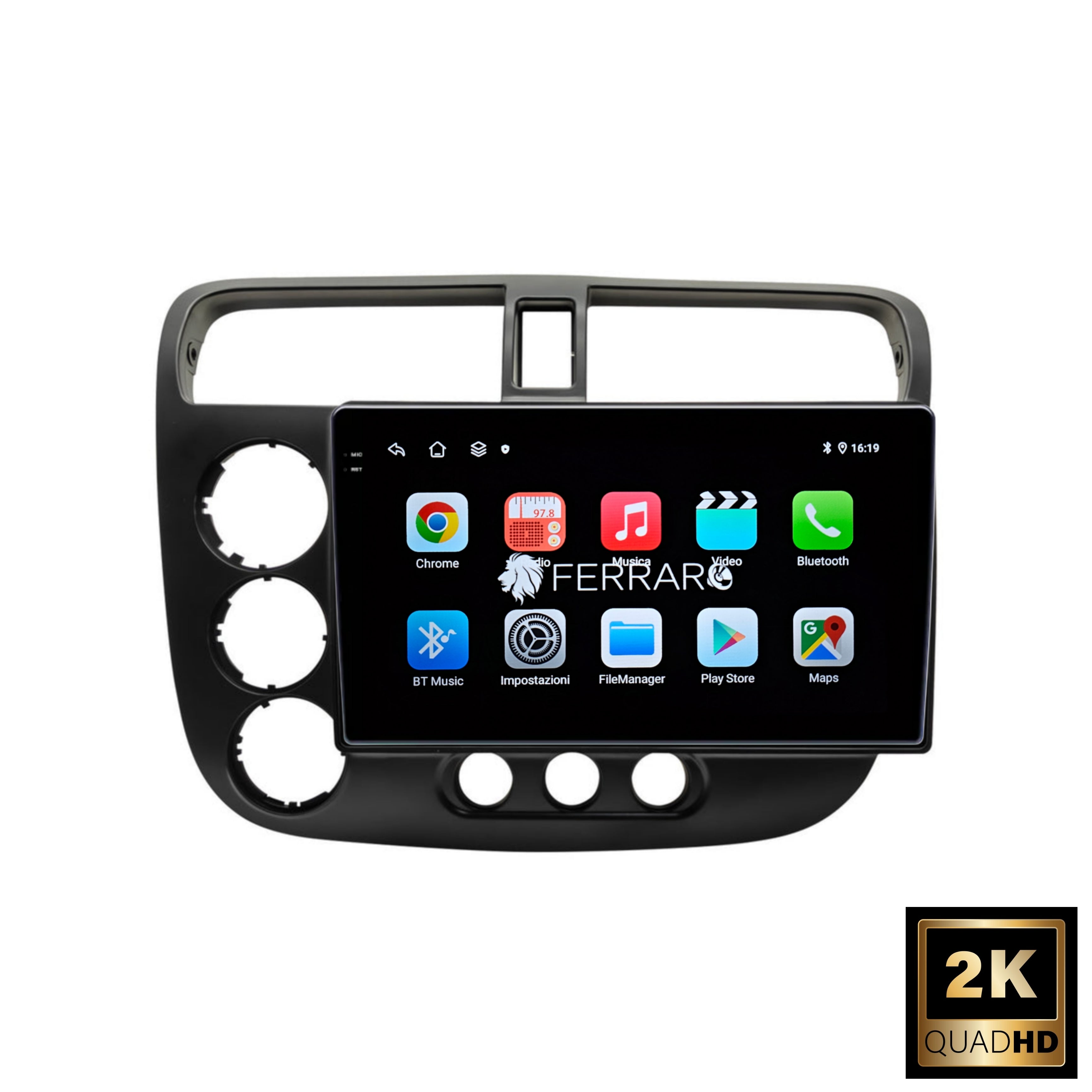 Autoradio per Honda Civic Sedan 9" 2K | 2001-2005 | Android | Bluetooth | CarPlay | Android Auto | 12/256GB Ram