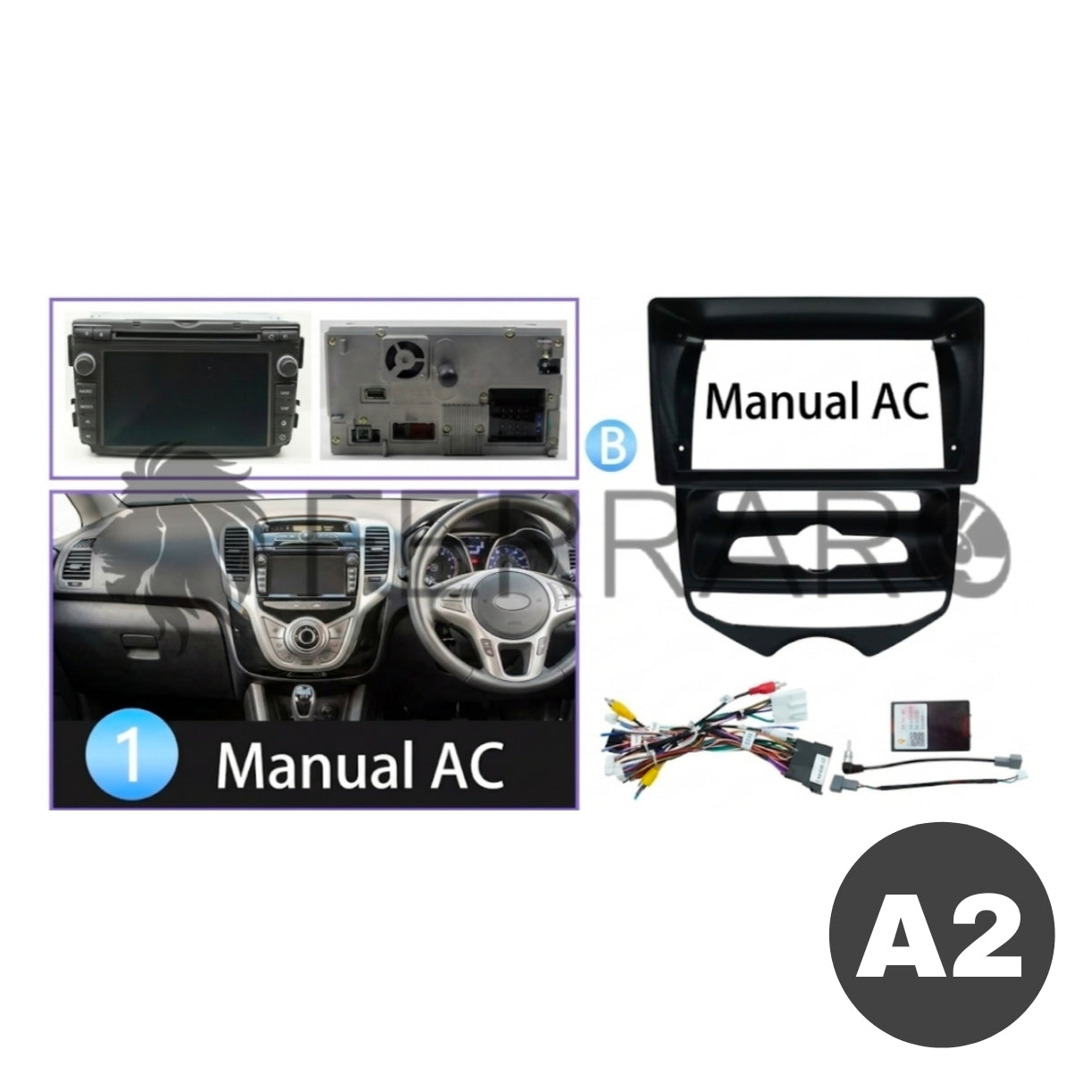 Kit Montaggio Autoradio 9"Pollici Hyundai IX20 Mascherina, Cablaggio per Autoradio Android