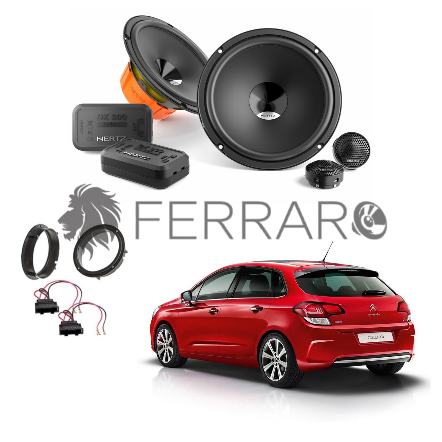 Hertz Kit 4 Casse | DSK 165.3 | Anteriori | Citroen C4 | DS4 2005>