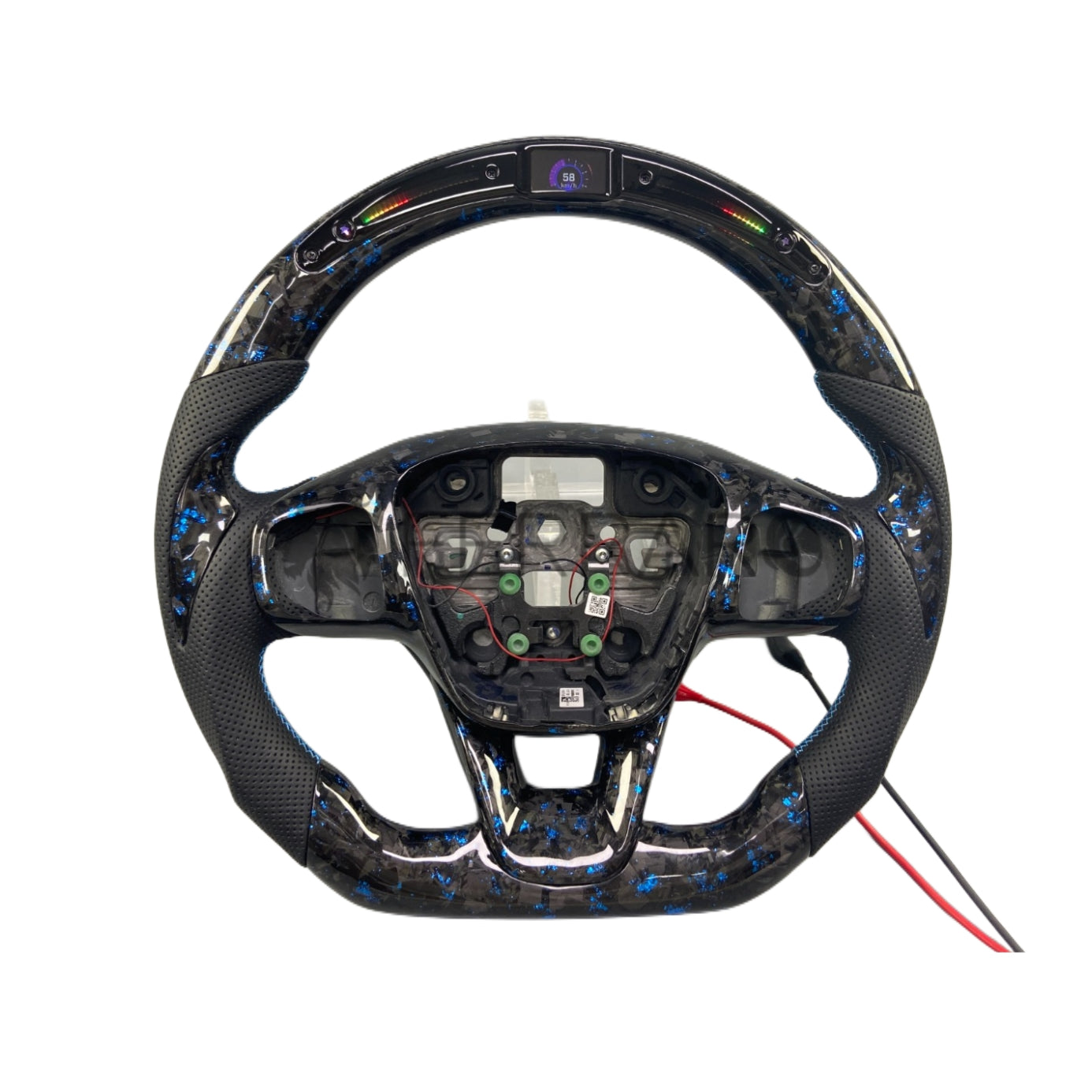 Volante Sportivo per Ford Fiesta ST Line, Carbonio, Customizzato in Pelle (su Ordinazione)